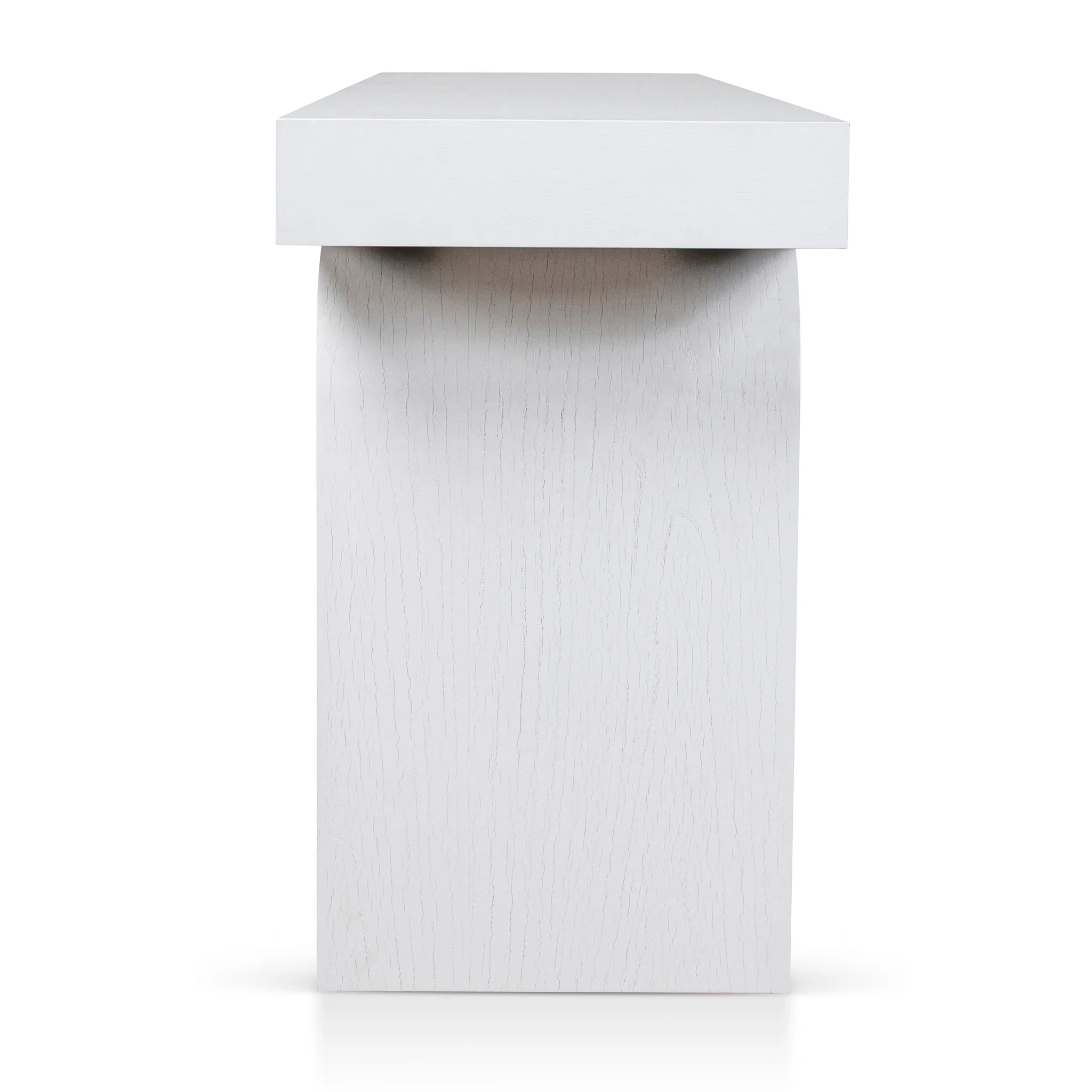 Junon 1.9m New Elm Console Table - Full White - Image 6