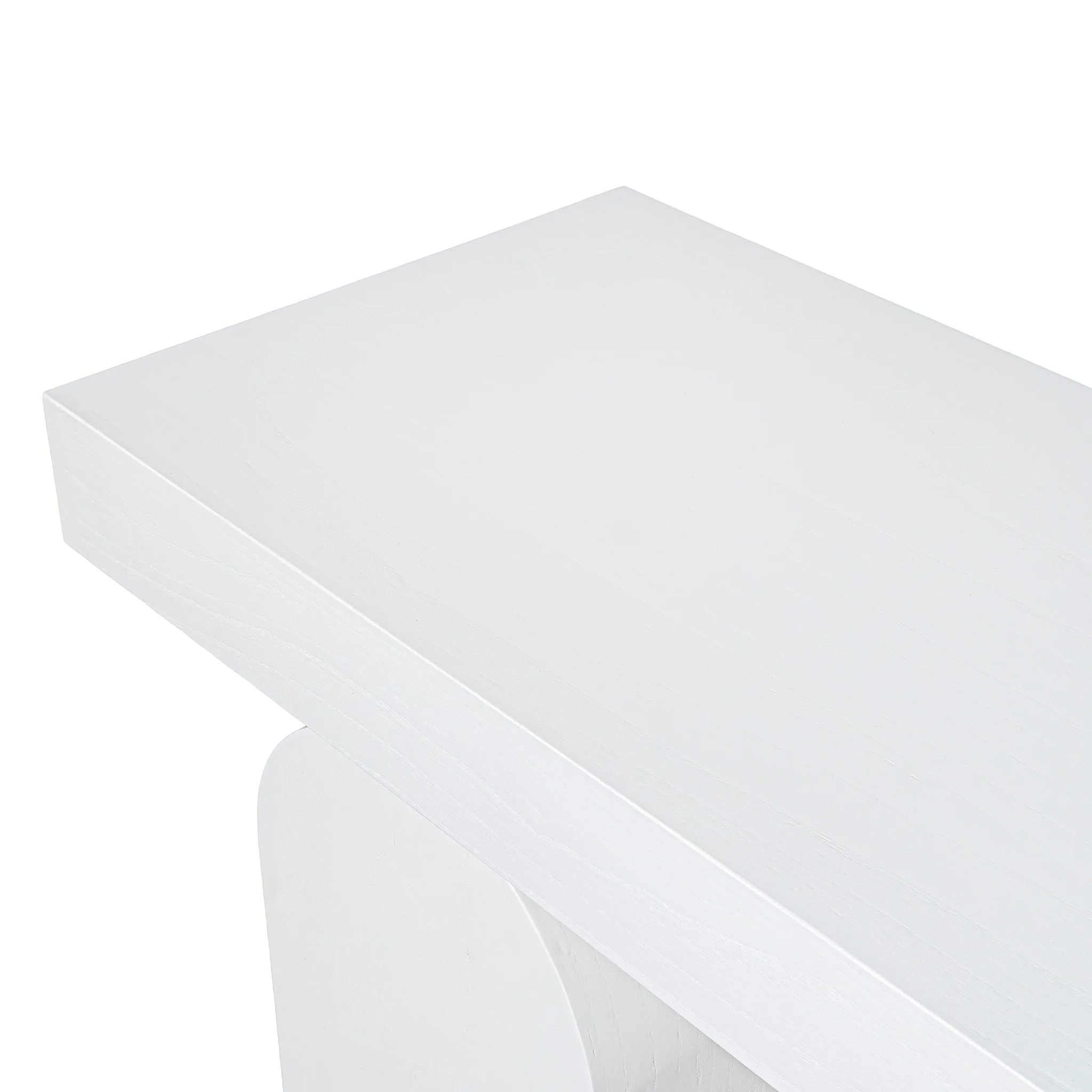 Junon 1.9m New Elm Console Table - Full White - Image 7