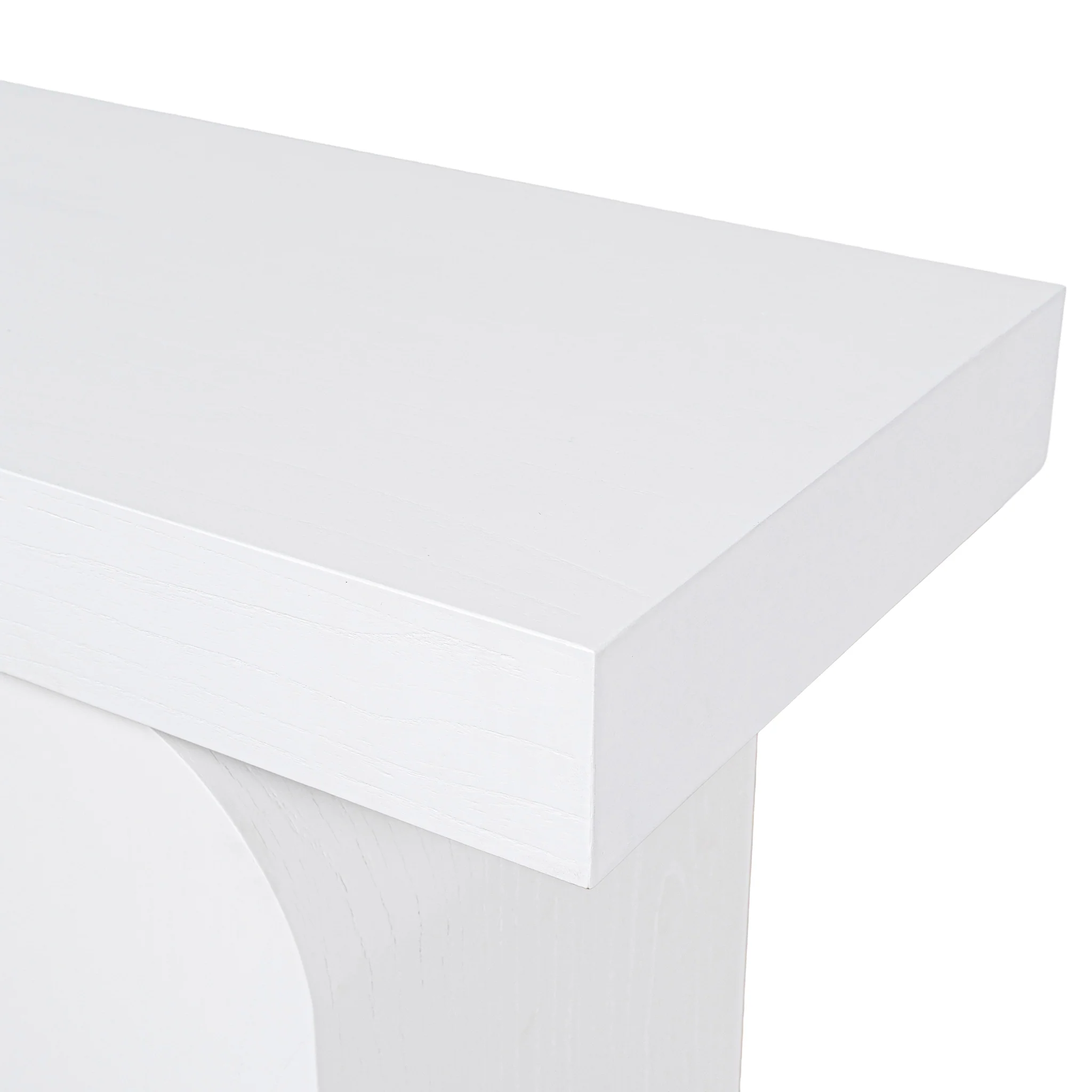 Junon 1.9m New Elm Console Table - Full White - Image 8