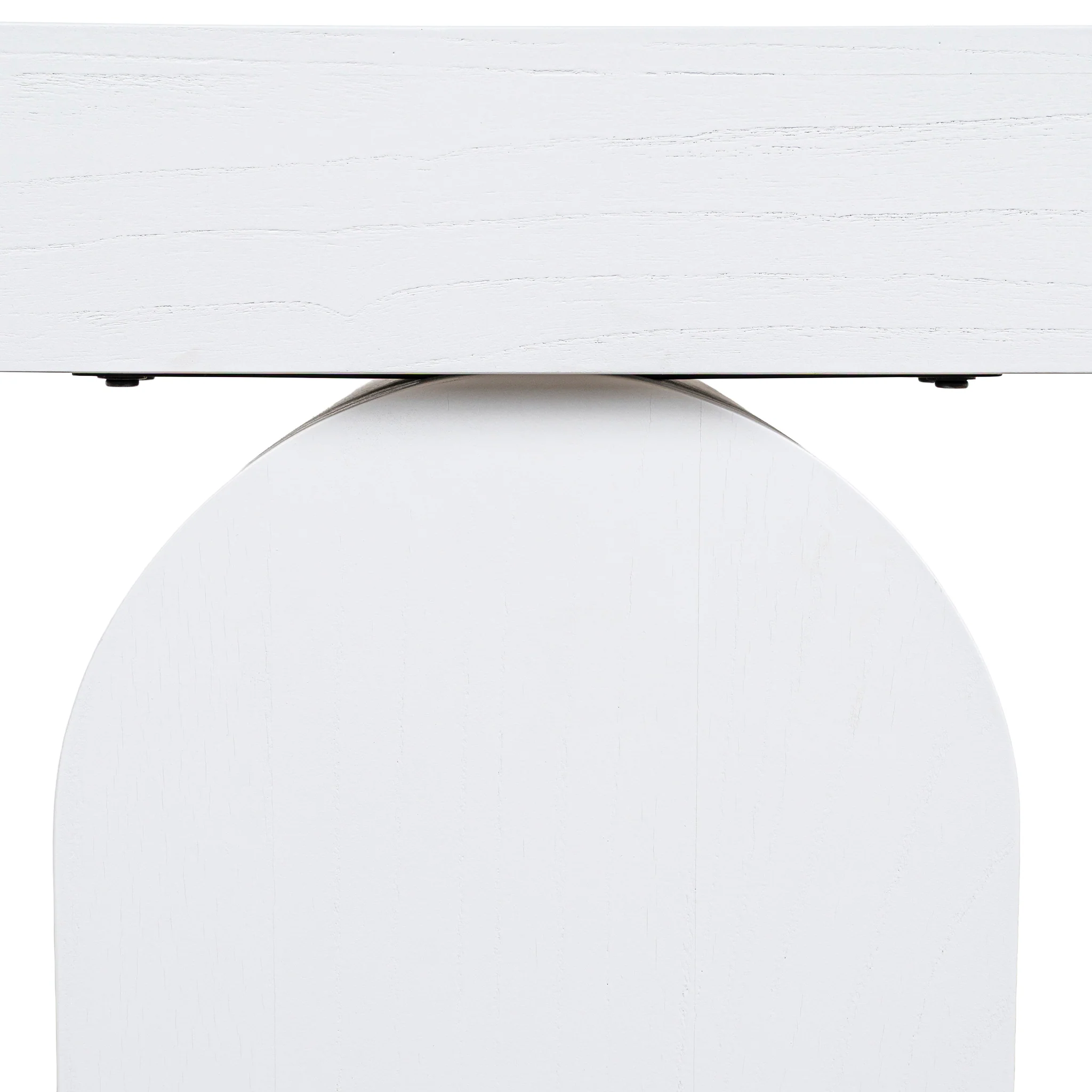 Junon 1.9m New Elm Console Table - Full White - Image 9