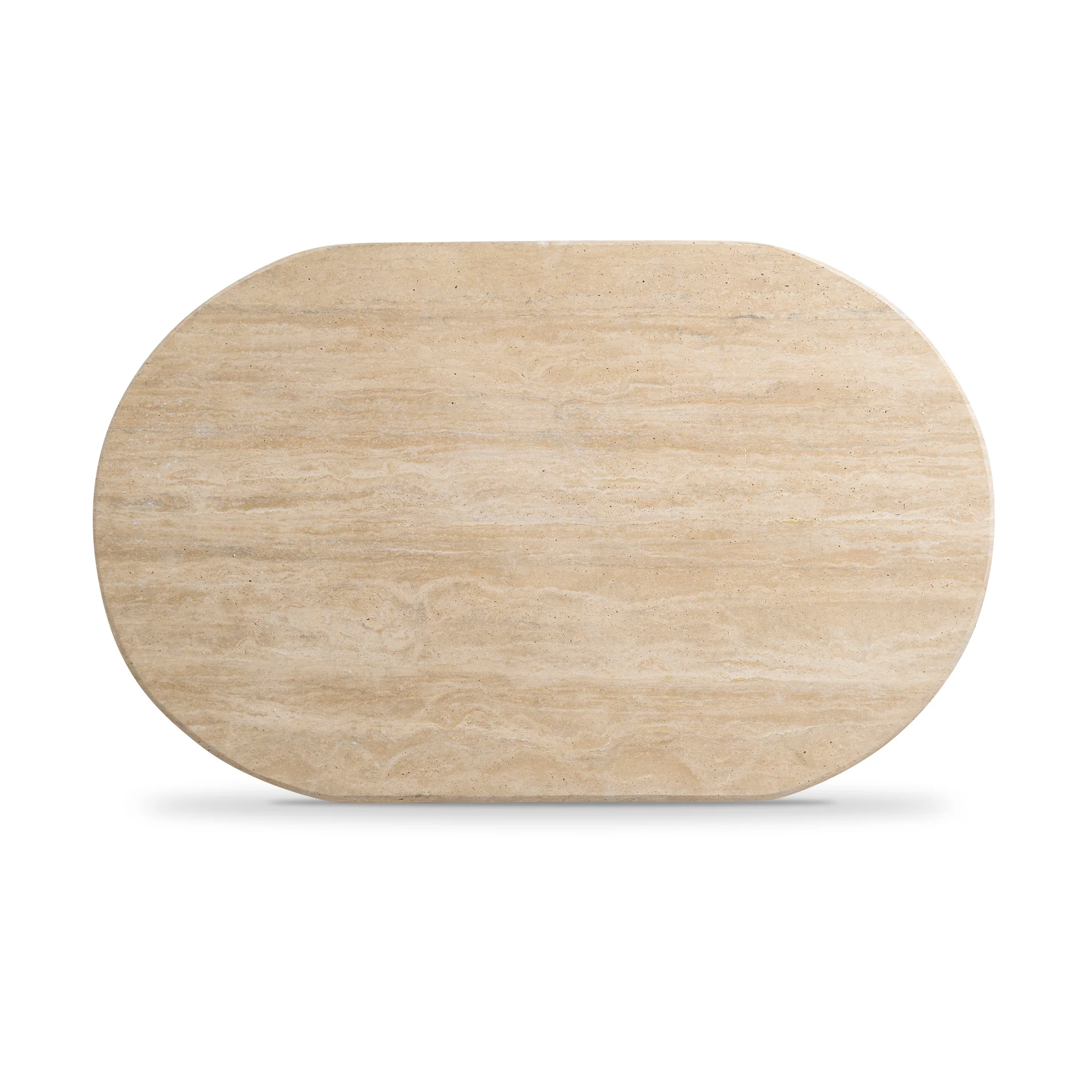 Kalin 1.2m Oval Travertine Coffee Table - Natural - Image 11