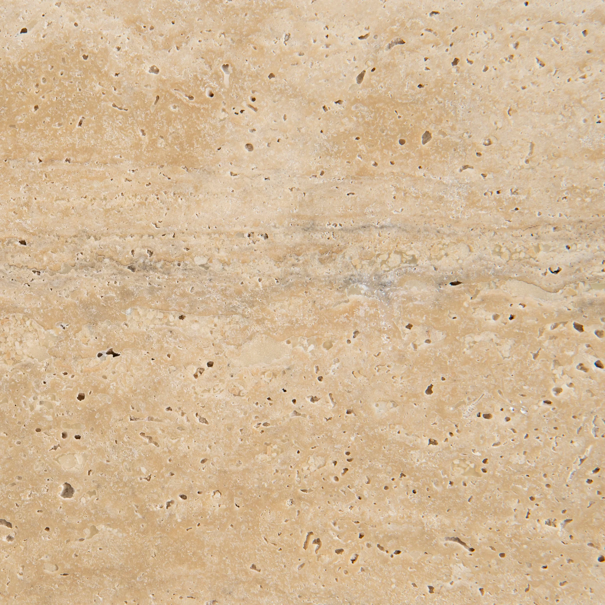 Kalin 90cm Round Travertine Coffee Table - Natural - Image 12