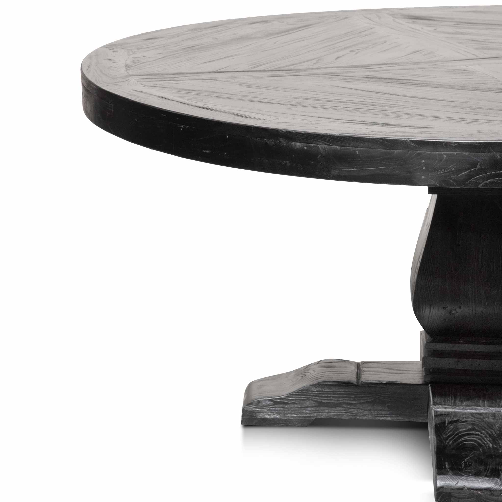Kara 1.6m Round Dining Table - Full Black - Image 3