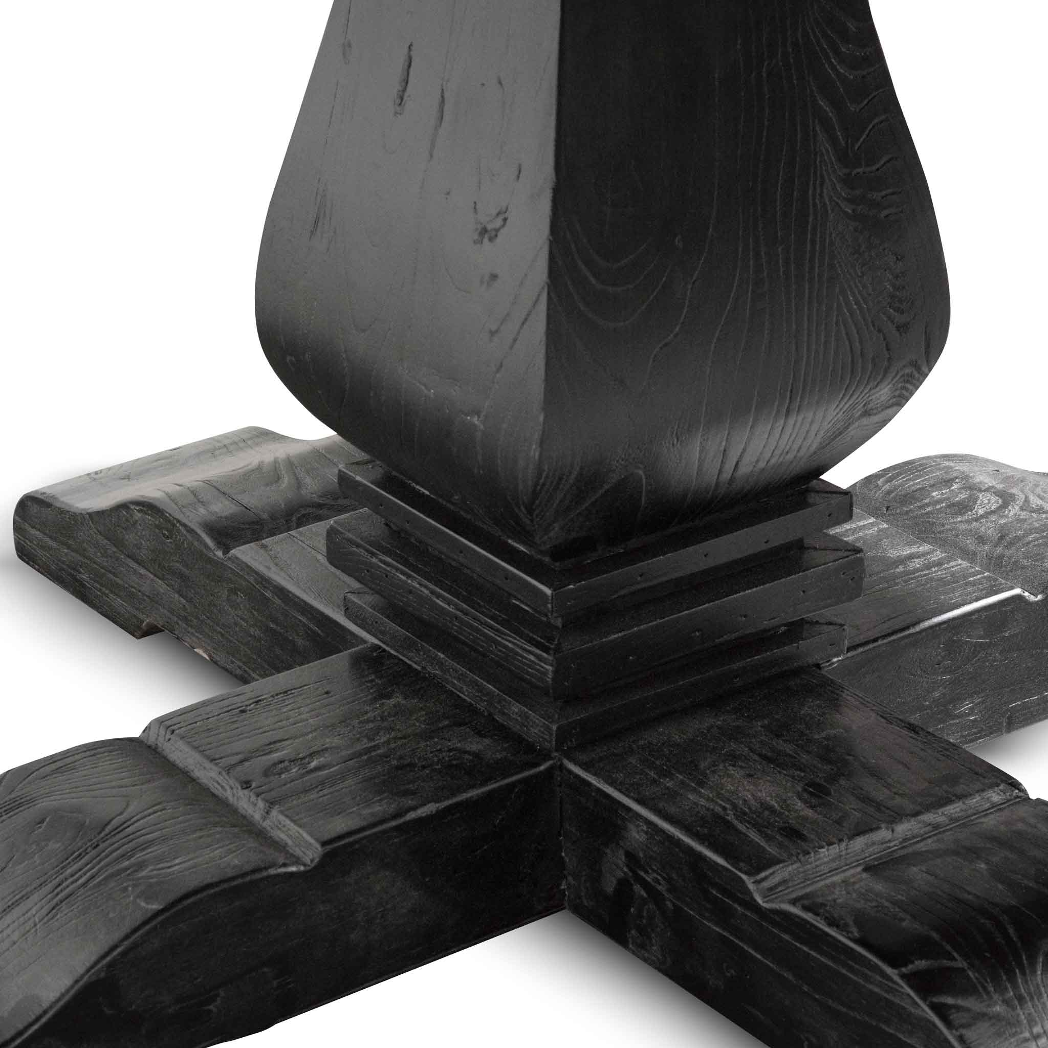 Kara 1.6m Round Dining Table - Full Black - Image 7