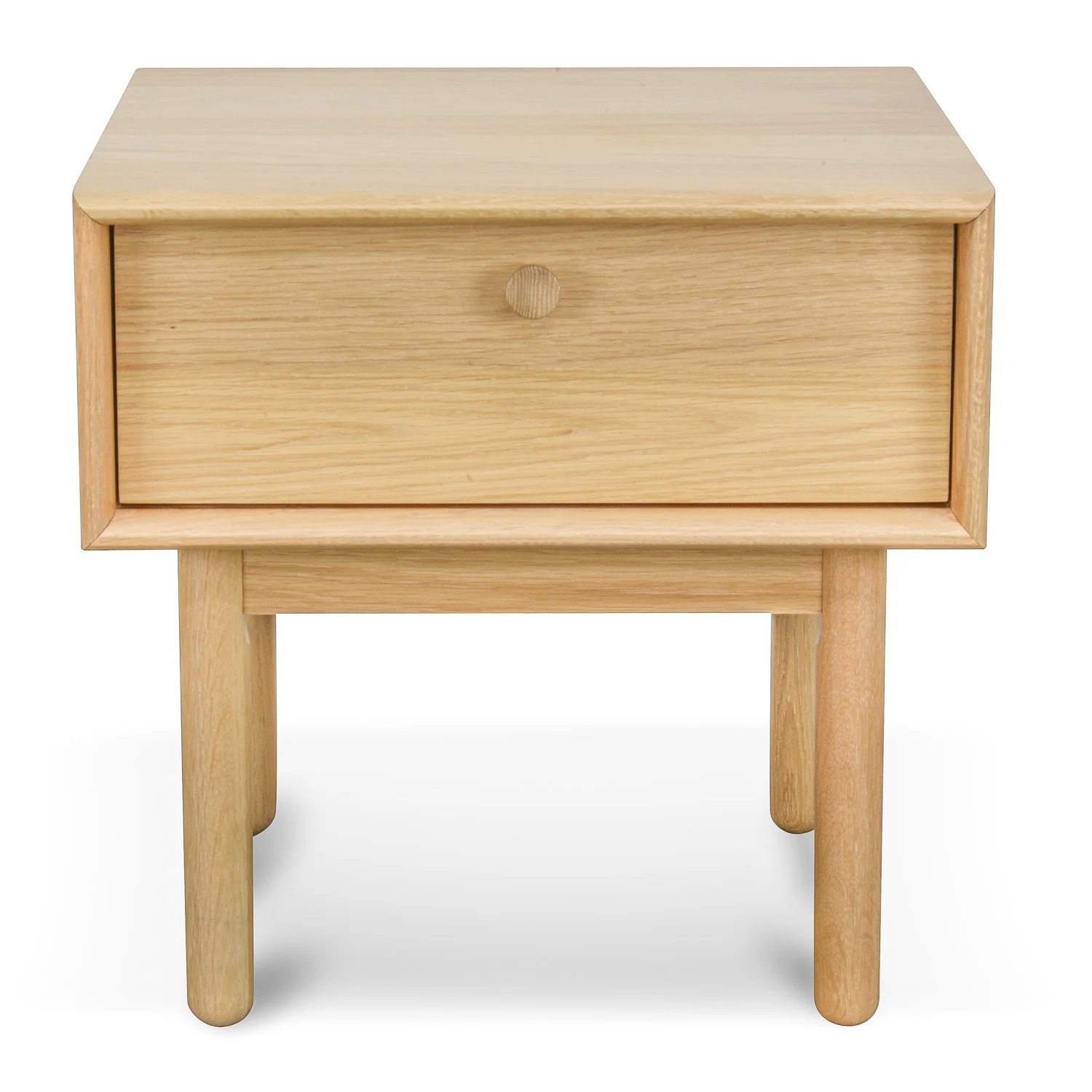 Kenston Wooden Lamp Side Table with Drawer - Natural - Image 3