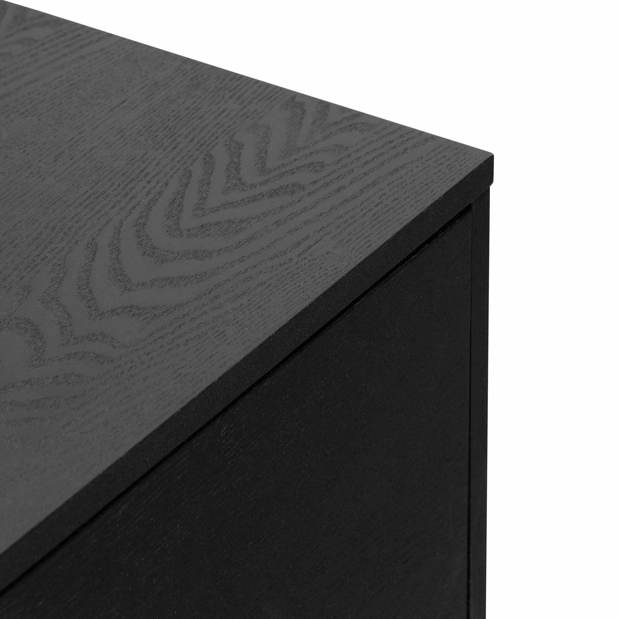 Letty 2.3m Wooden Entertainment Unit - Full Black - Image 10