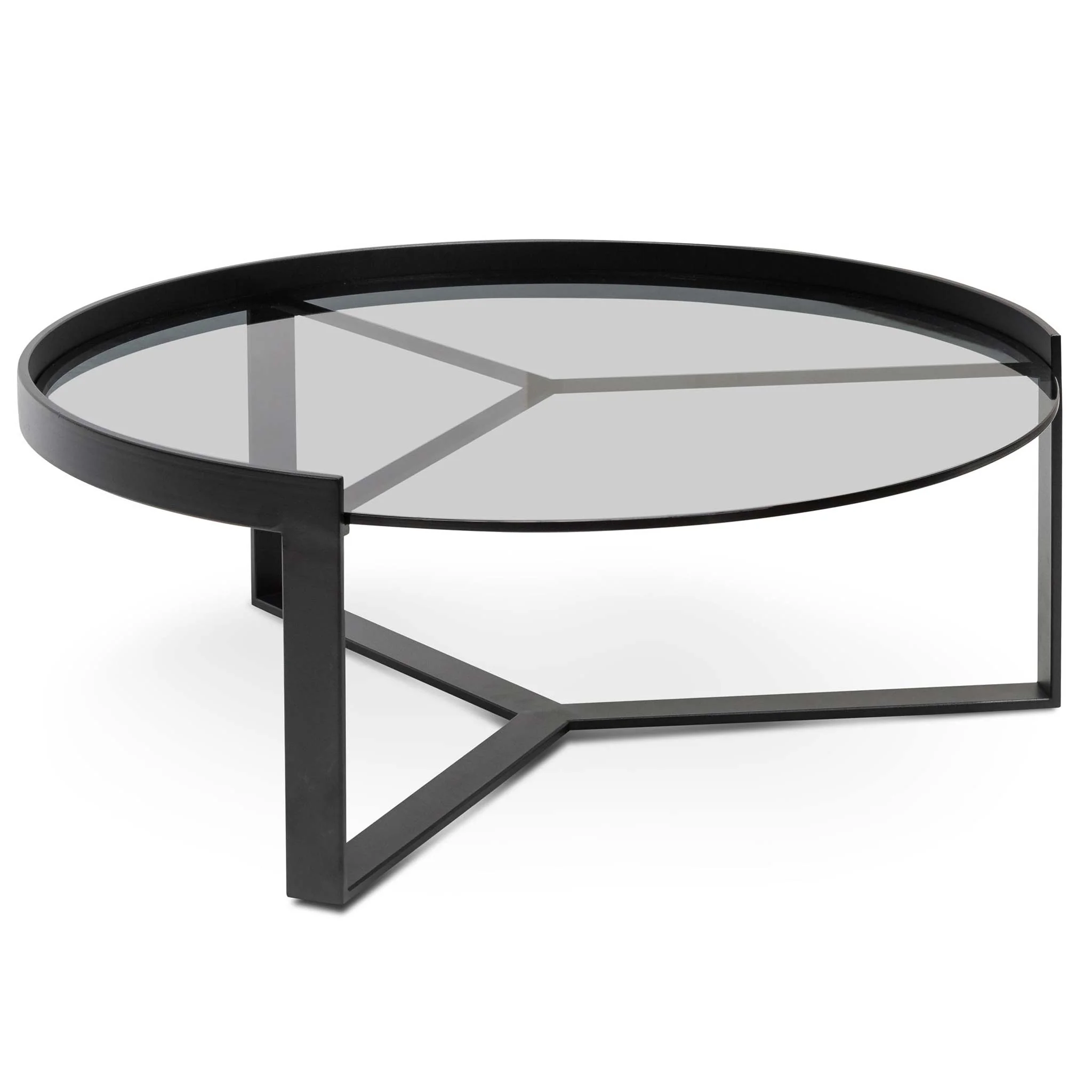 Marcel 90cm Glass Round Coffee Table - Large - Image 6
