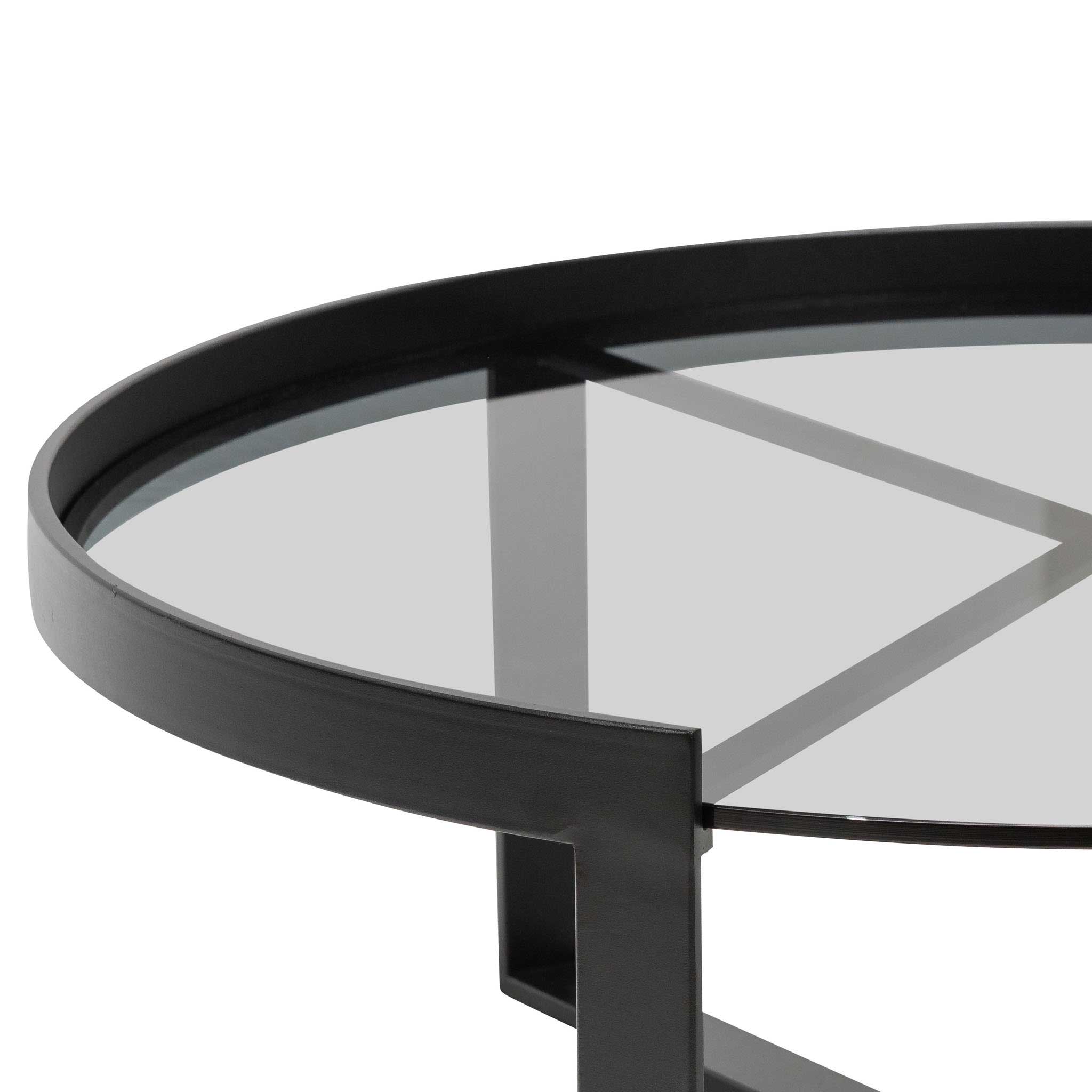 Marcel 70cm Glass Round Coffee Table - Medium - Image 4