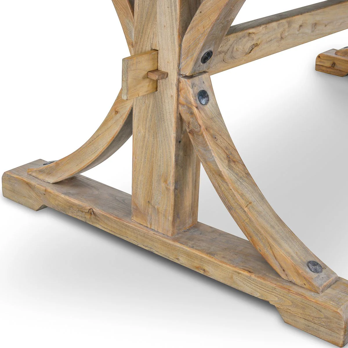 Marcus Reclaimed Elm Wood Dining Table 2M - Natural - Image 4