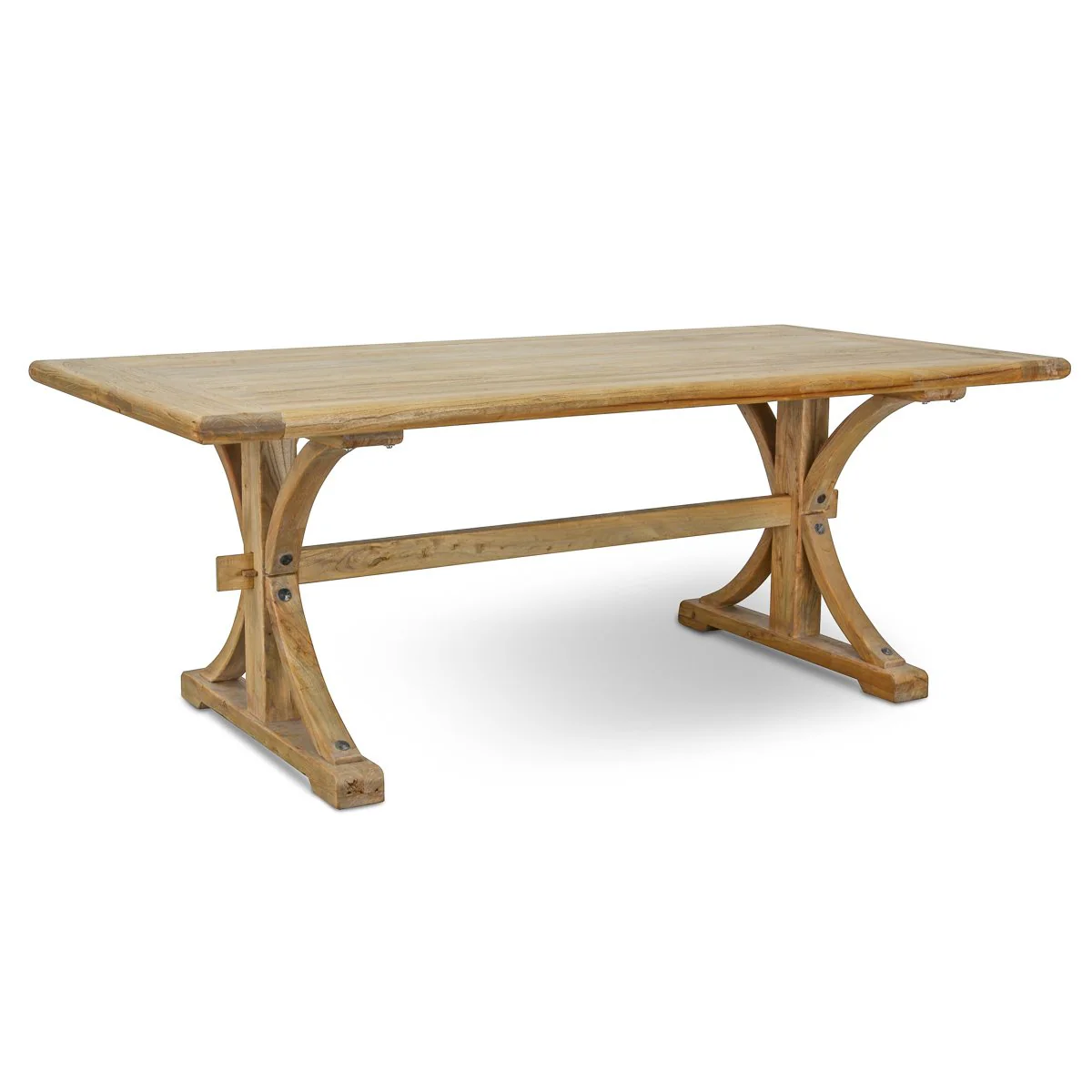 Marcus Reclaimed Elm Wood Dining Table 2M - Natural - Image 6