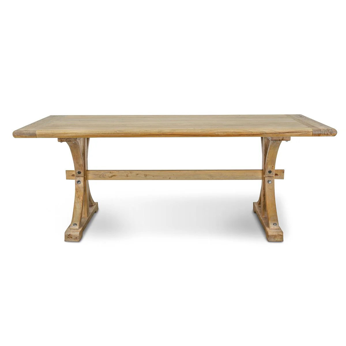 Marcus Reclaimed Elm Wood Dining Table 2M - Natural - Image 7