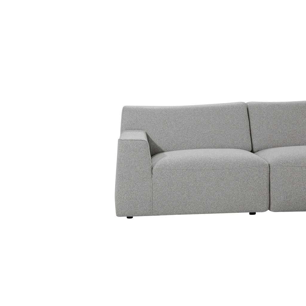 Marlin 3 Seater Right Chaise Fabric Sofa - Clay Grey - Image 5