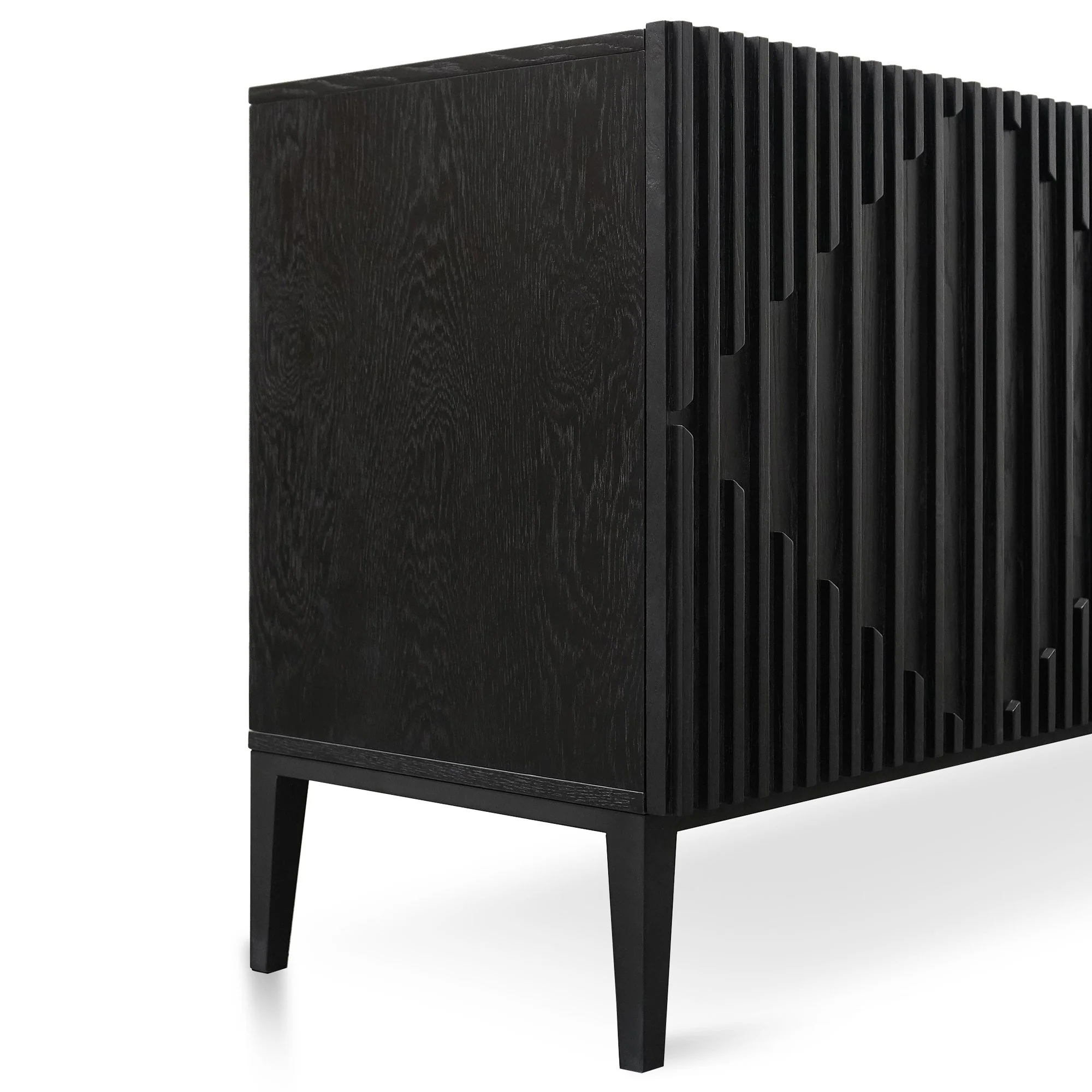 Marty 180cm Wooden Sideboard - Black - Image 4