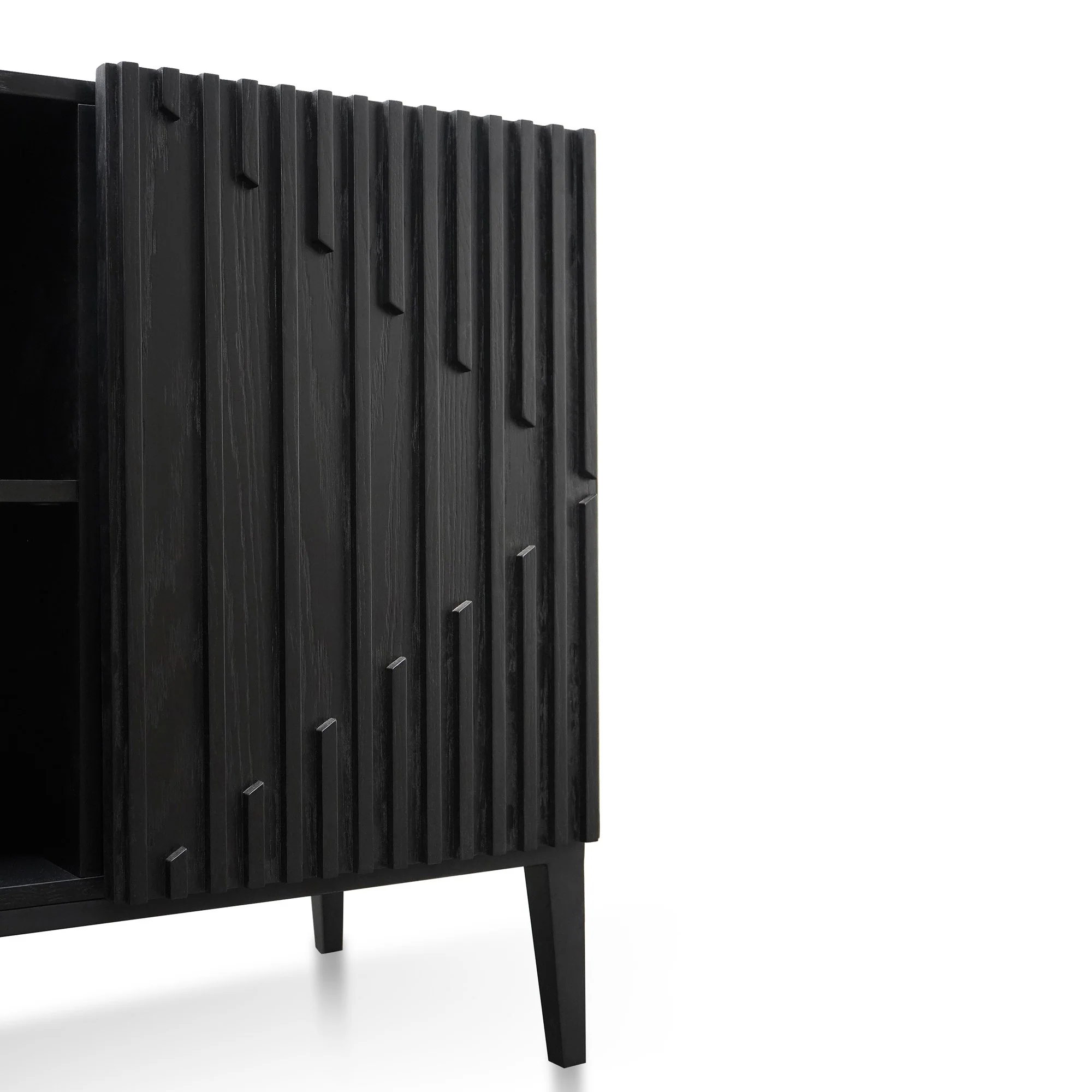 Marty 180cm Wooden Sideboard - Black - Image 7
