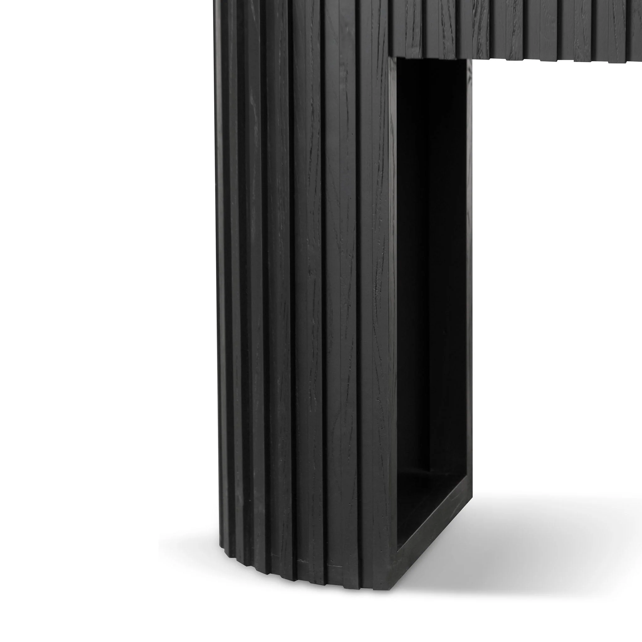 Mcmahon 1.5m White Marble Console Table - Black - Image 6