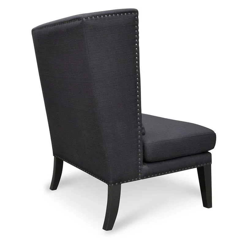 Mercer Lounge Fabric Wingback Chair in Black - Image 5