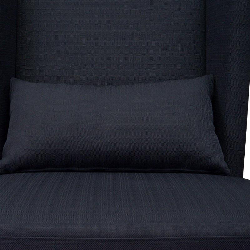 Mercer Lounge Fabric Wingback Chair in Black - Image 6