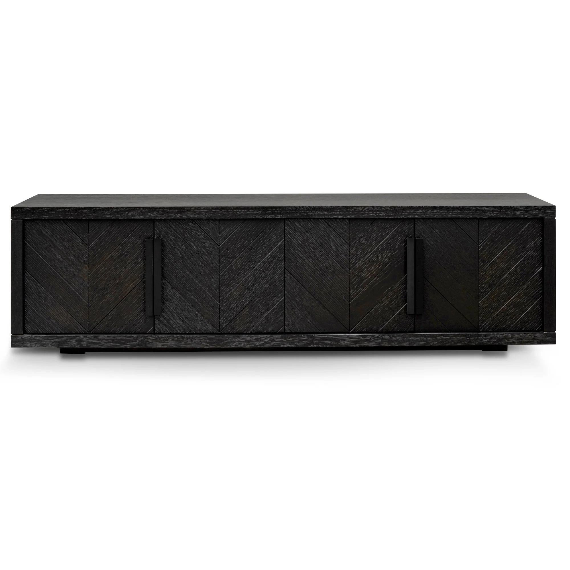 Miriam 180cm Oak TV Entertainment Unit - Textured Espresso Black - Image 3
