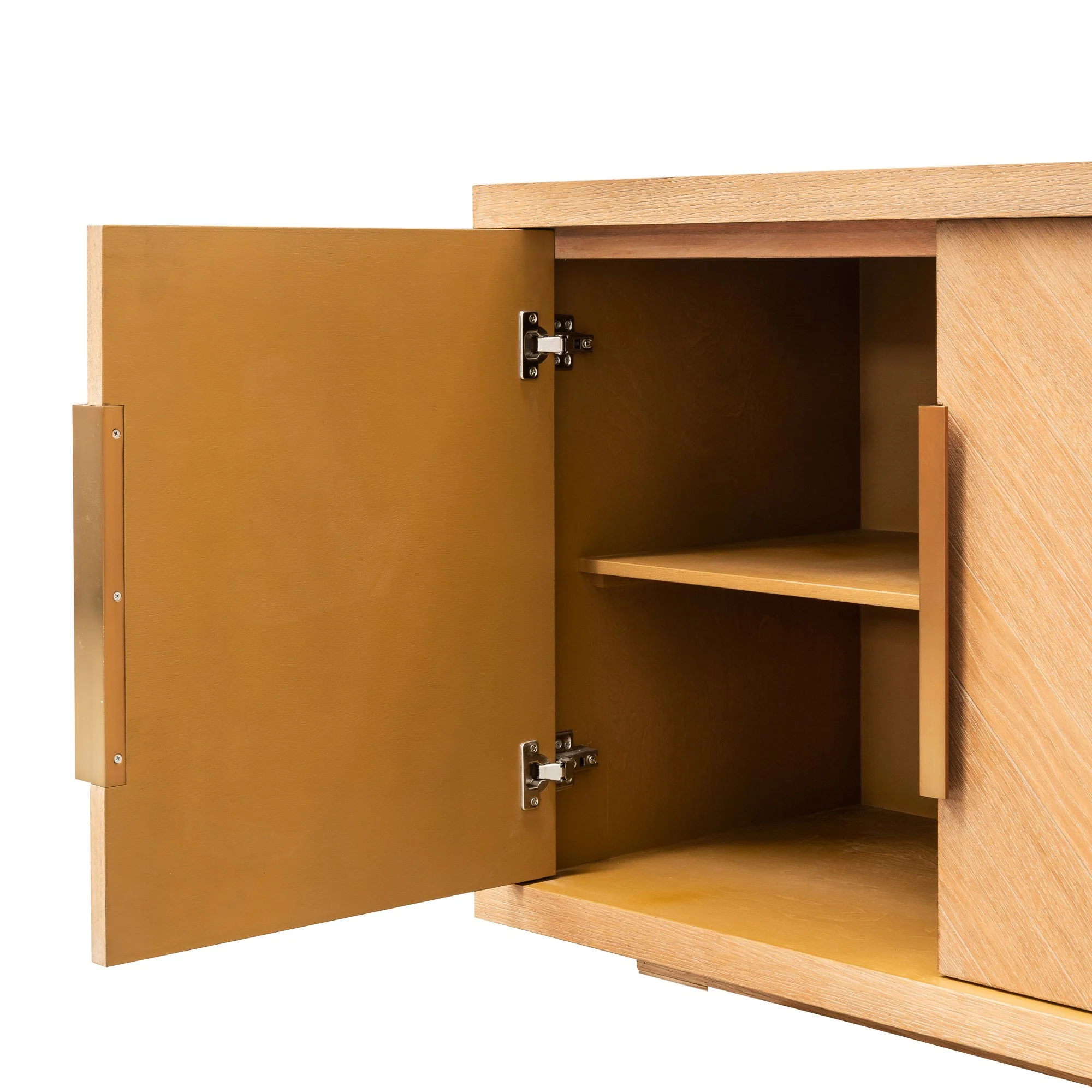 Miriam 2m Buffet Unit - Dusty Oak with Gold Handle - Image 10