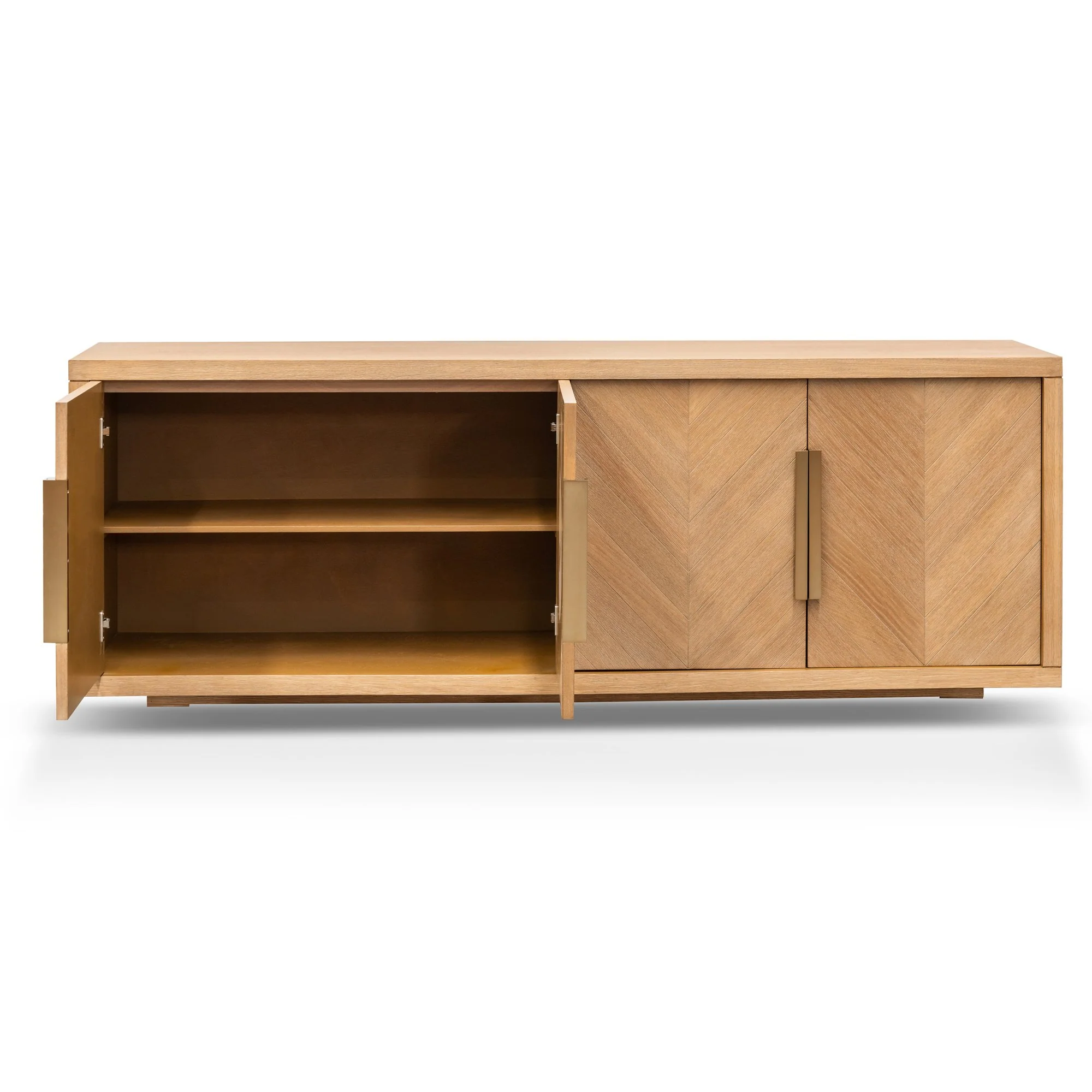 Miriam 2m Buffet Unit - Dusty Oak with Gold Handle - Image 8