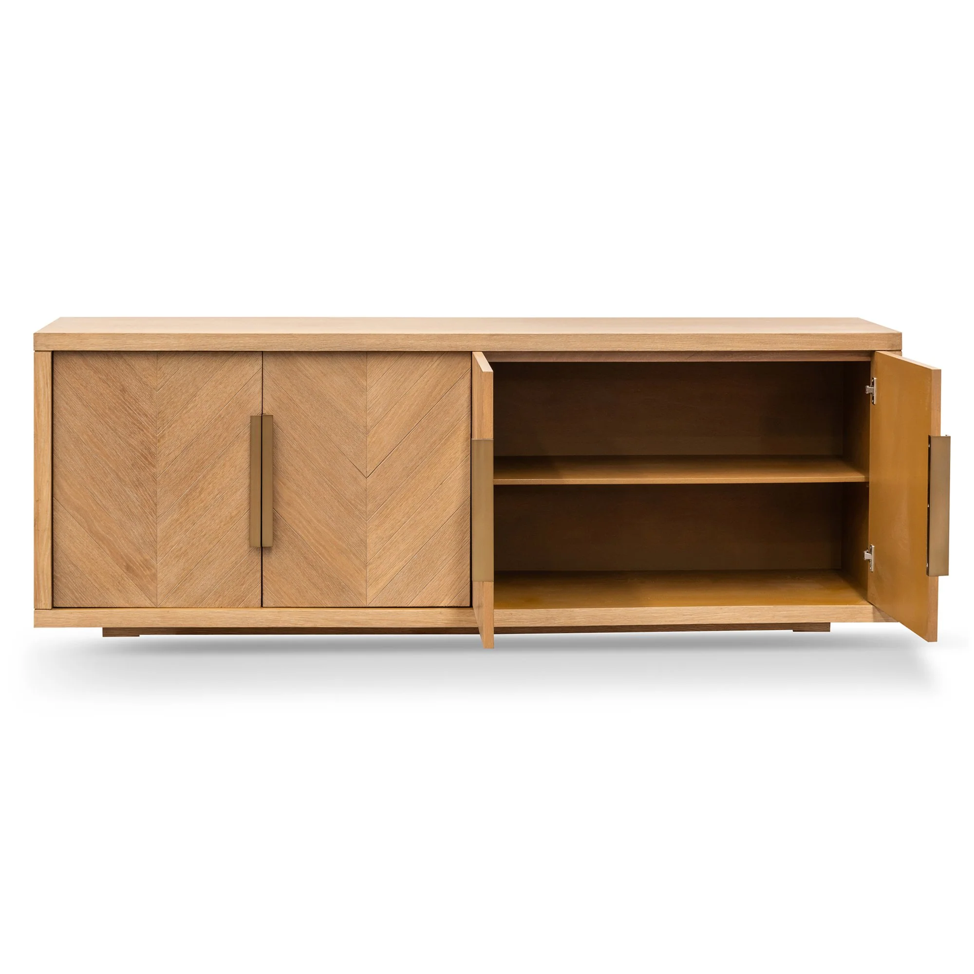 Miriam 2m Buffet Unit - Dusty Oak with Gold Handle - Image 9