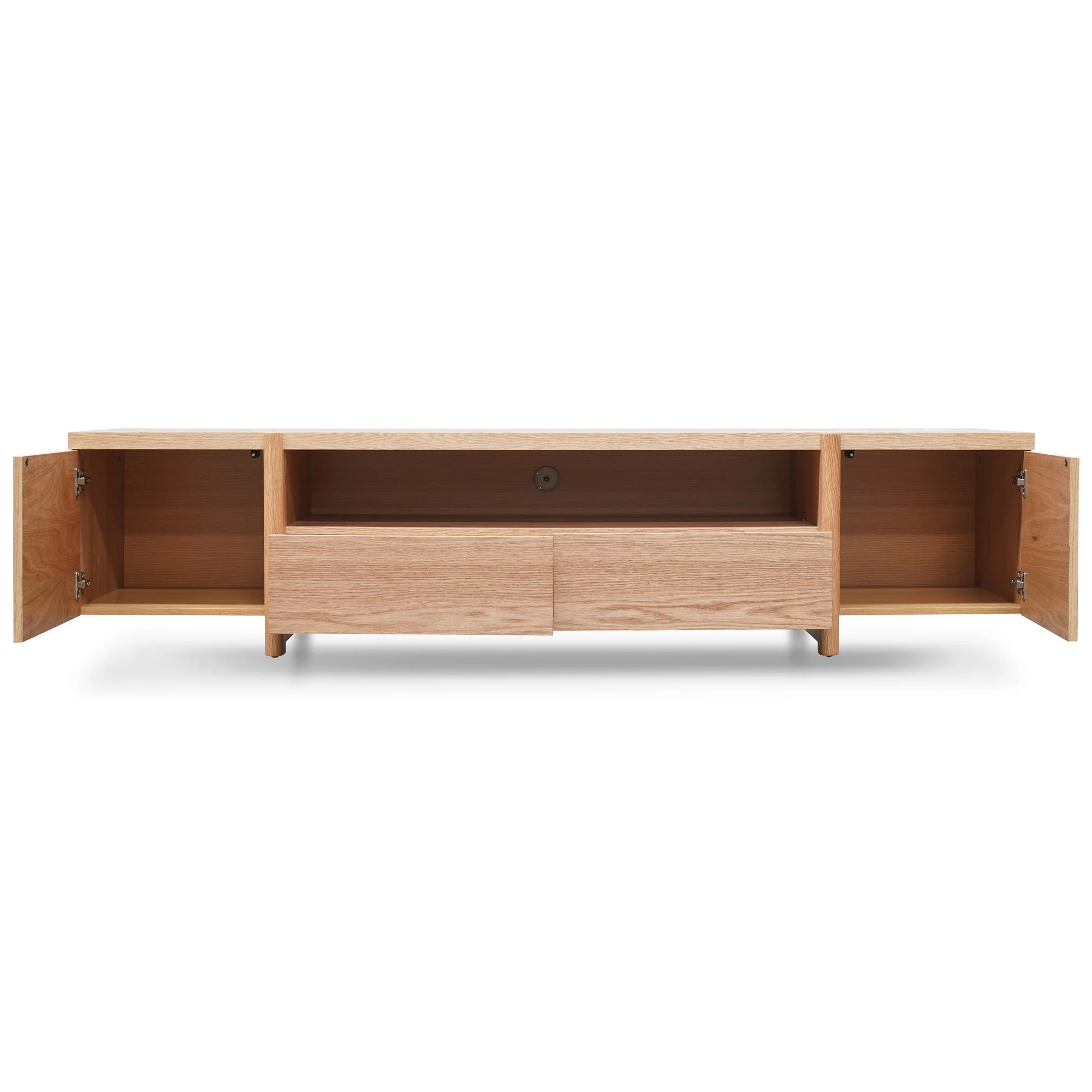 New York Lowline 2.1m Wooden TV Entertainment Unit - Full Natural - Image 6