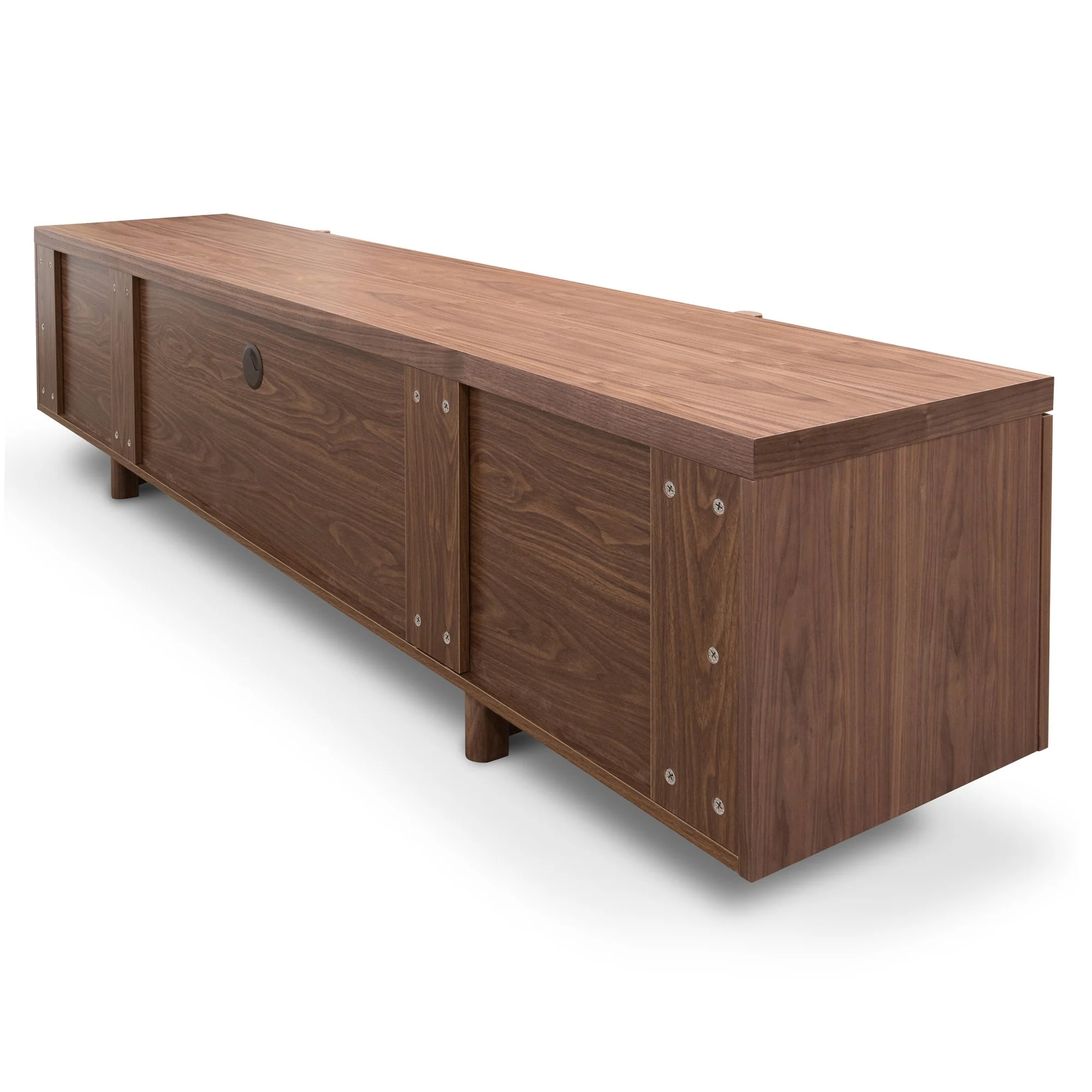 New York Lowline 2.1m Wooden TV Entertainment Unit - Walnut - Image 10