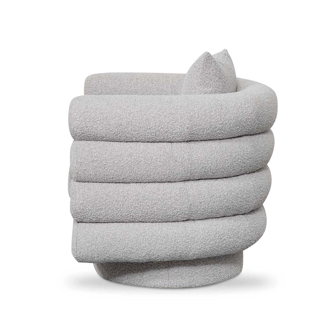 Norville Armchair - Ash Grey Boucle - Image 3