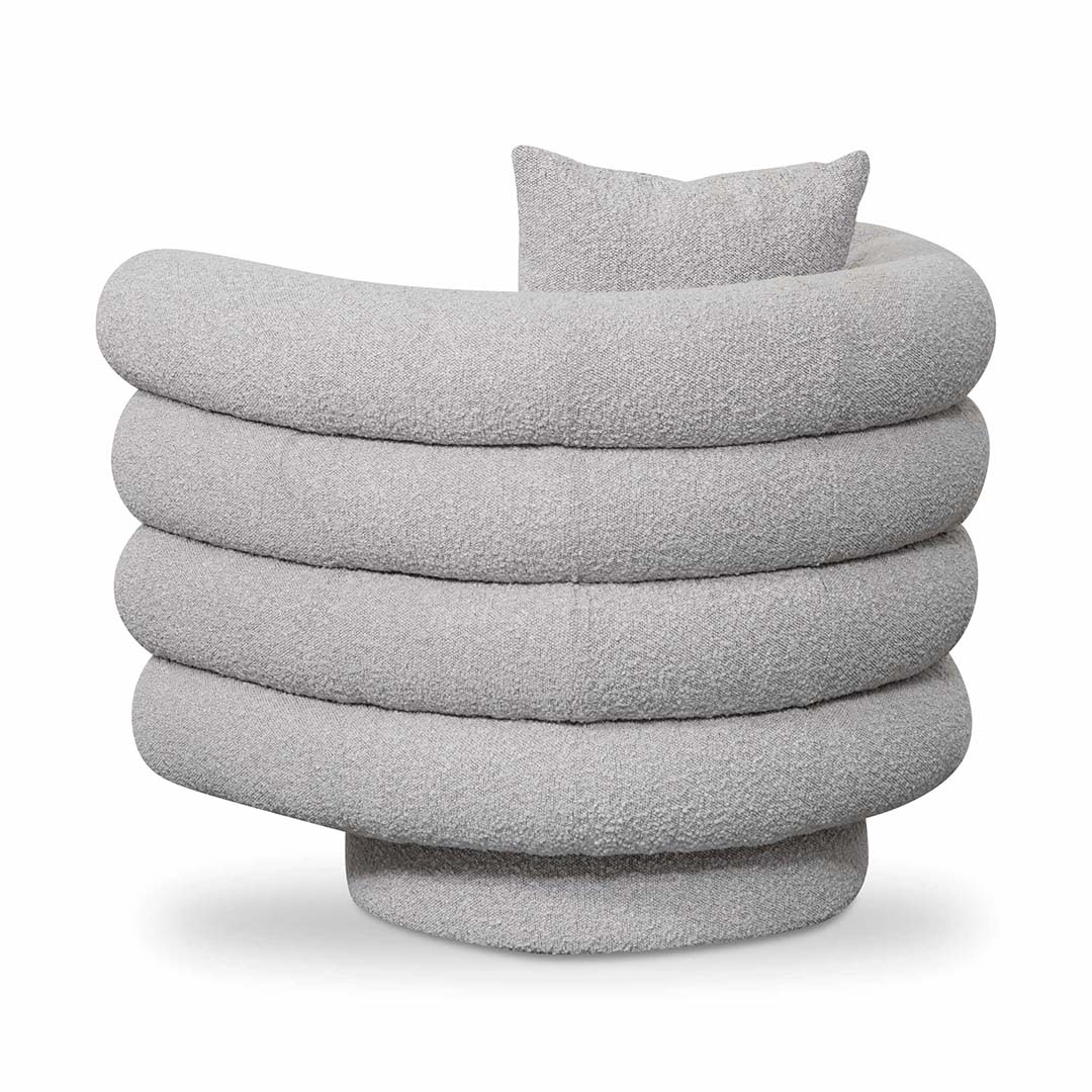 Norville Armchair - Ash Grey Boucle - Image 4