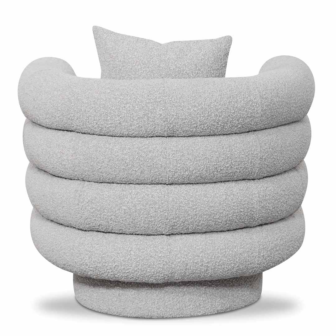 Norville Armchair - Ash Grey Boucle - Image 5