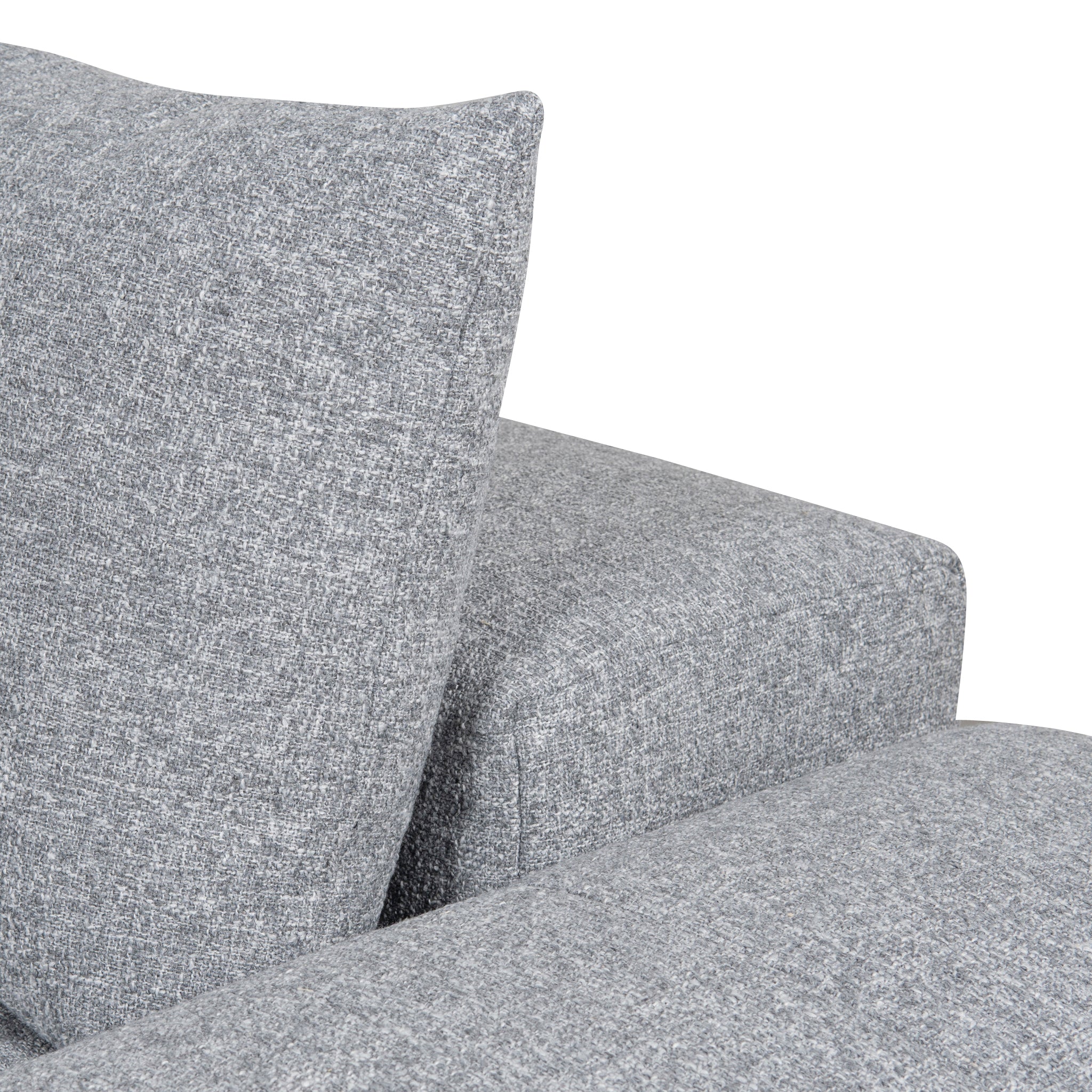 Oliver Modular Chaise Fabric Sofa - Glacier Grey - Image 10