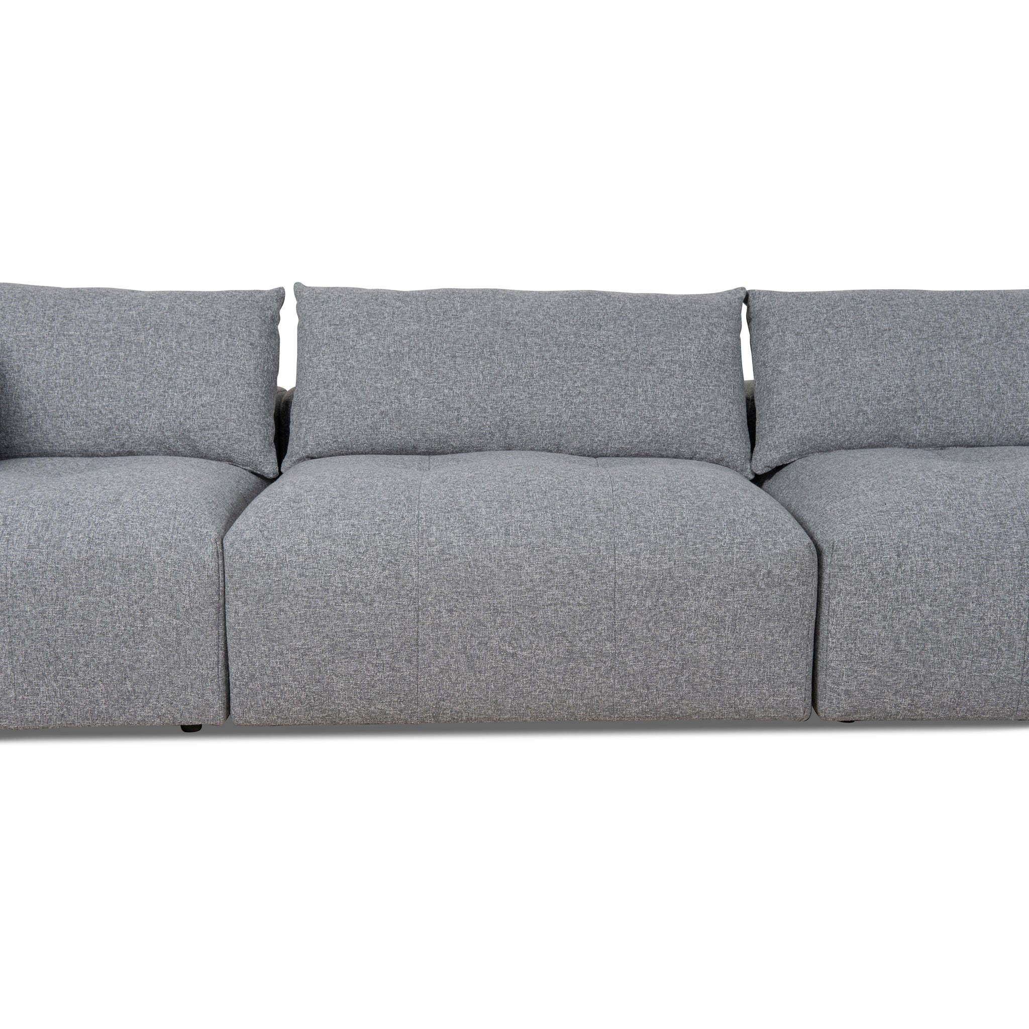 Oliver Modular Chaise Fabric Sofa - Glacier Grey - Image 11