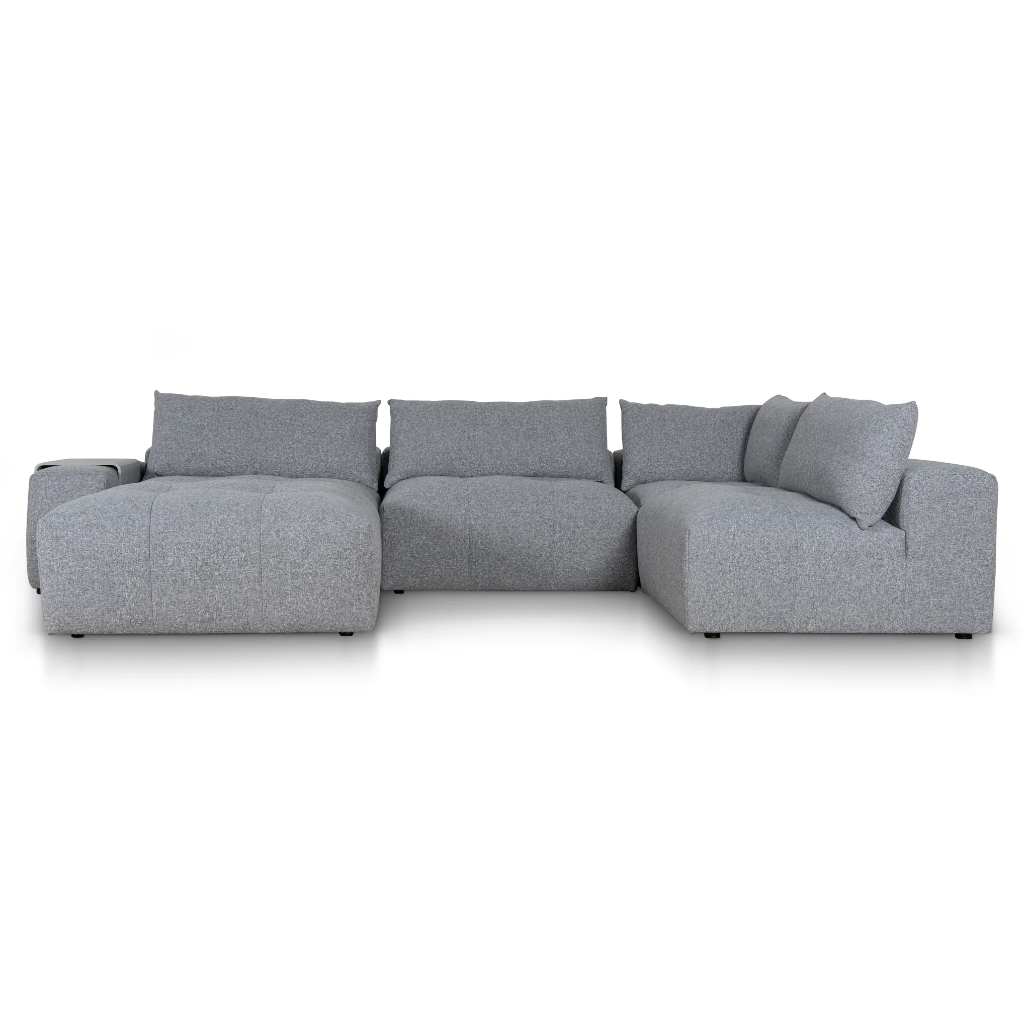 Oliver Modular Chaise Fabric Sofa - Glacier Grey - Image 3