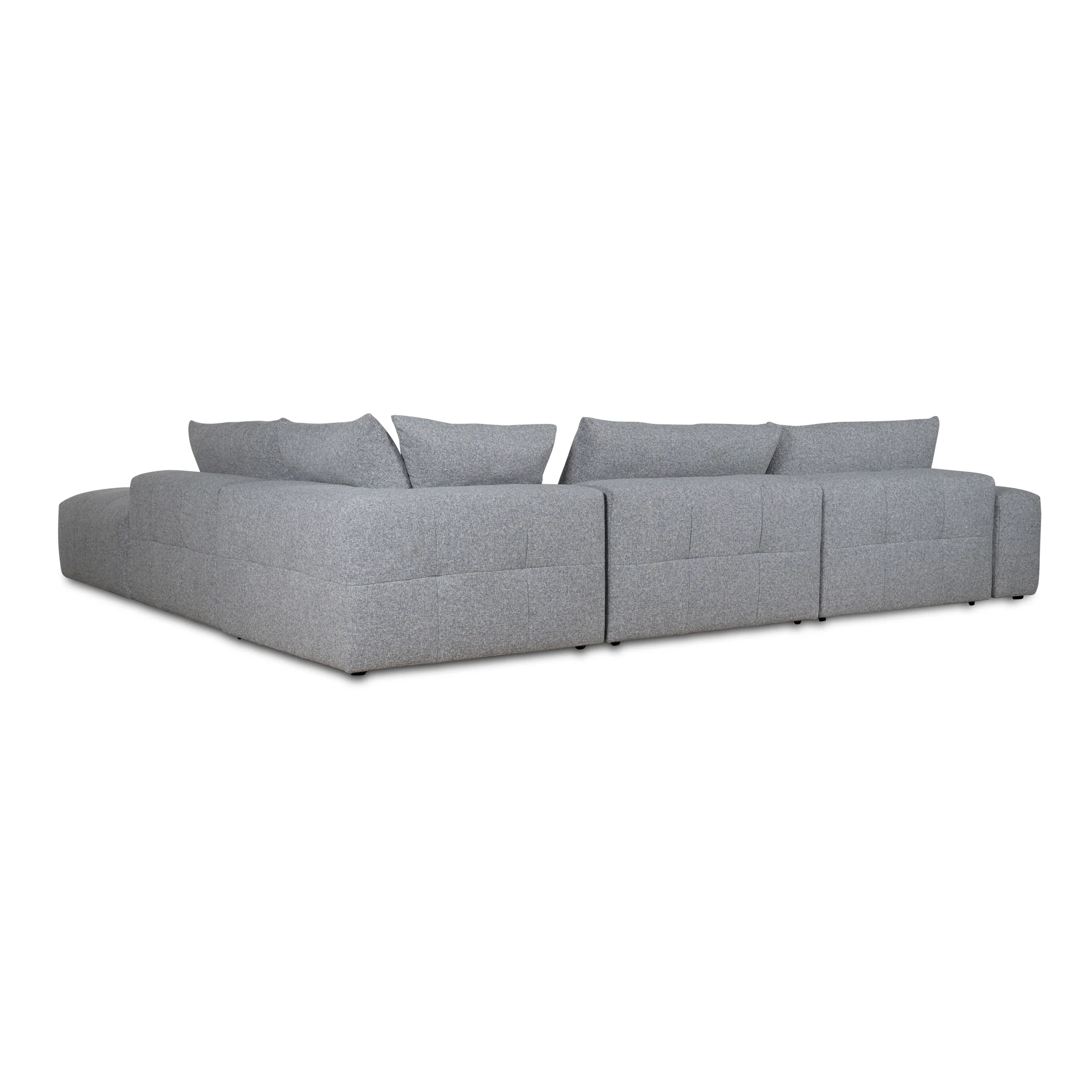 Oliver Modular Chaise Fabric Sofa - Glacier Grey - Image 8