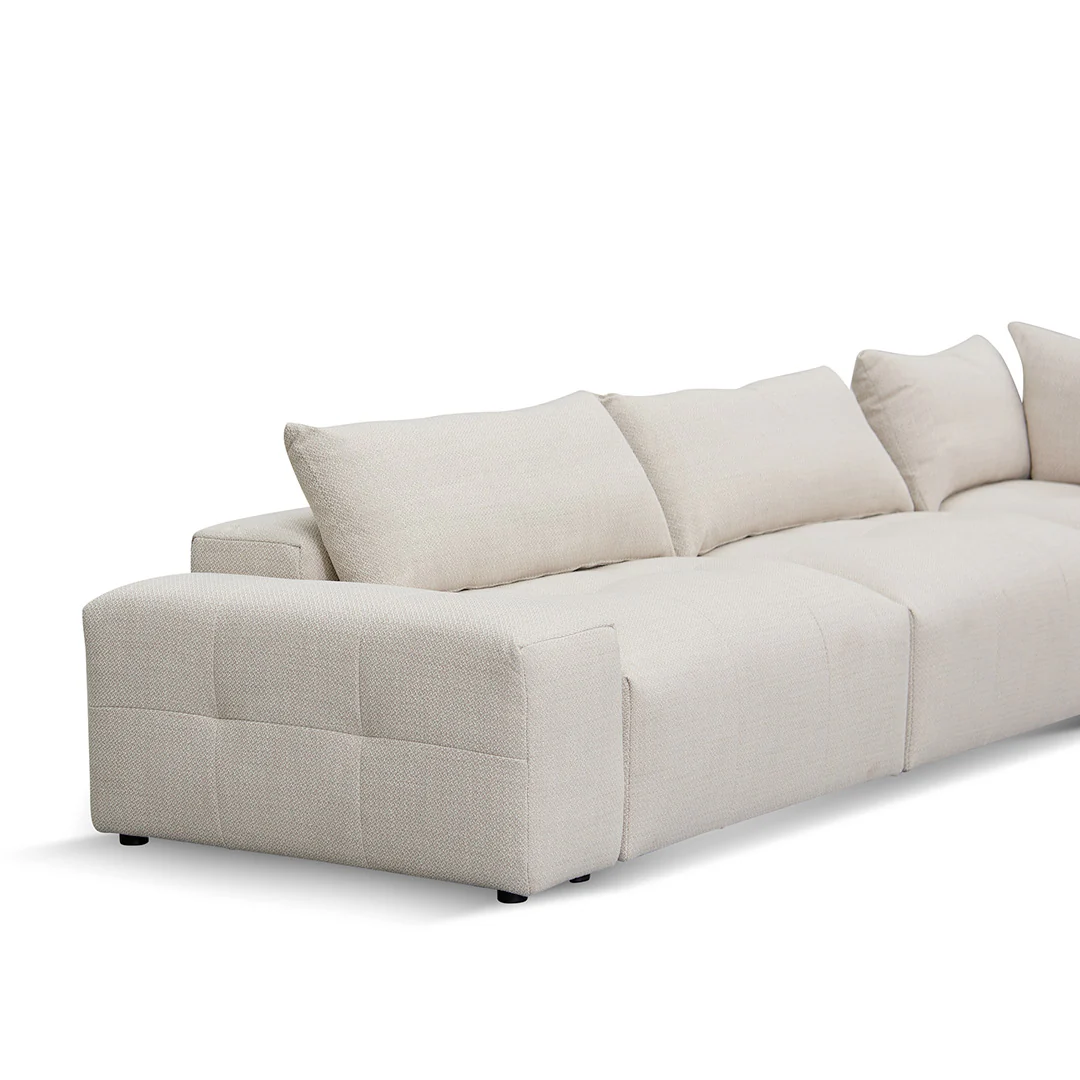Oliver Modular Chaise Fabric Sofa - Taupe Beige - Image 12