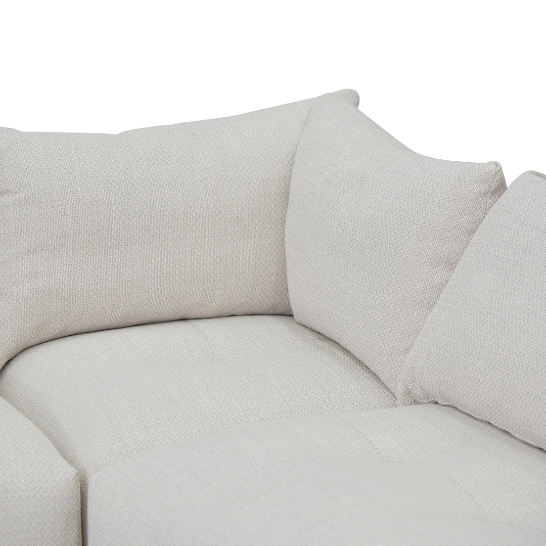 Oliver Modular Chaise Fabric Sofa - Taupe Beige - Image 14