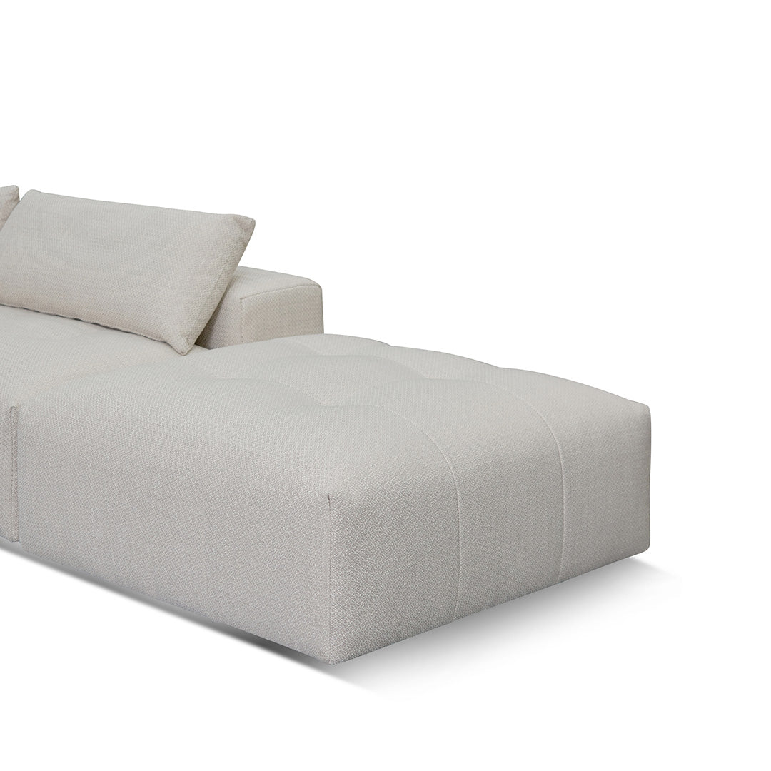 Oliver Modular Chaise Fabric Sofa - Taupe Beige - Image 15