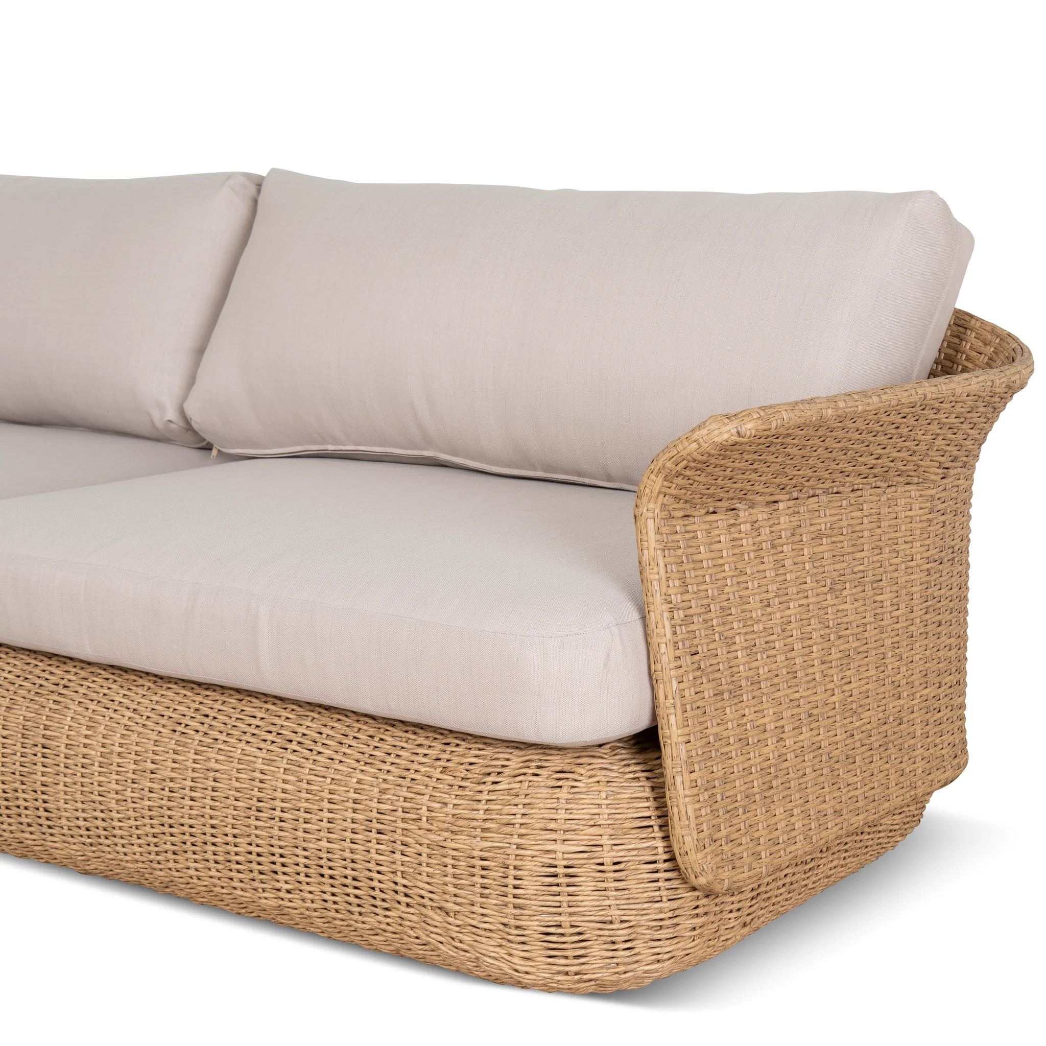Palisade Outdoor 3 Seater Sofa - Natural Taupe - Image 8