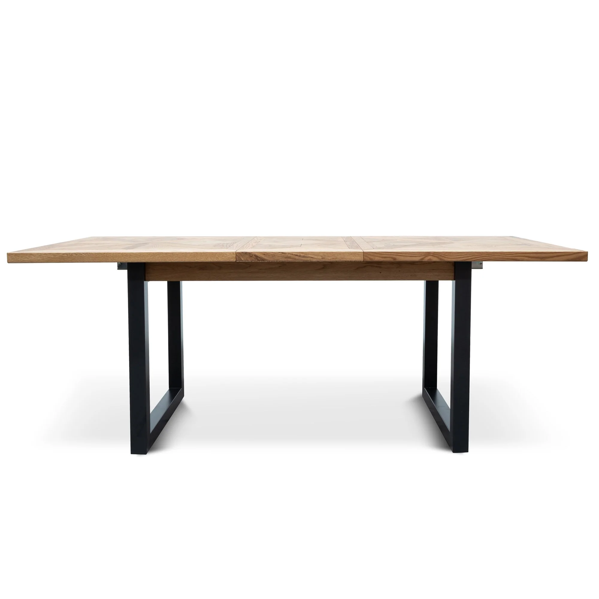 Percy 4-6 Seater Extendable Dining Table - European Knotty Oak and Peppercorn - Image 4