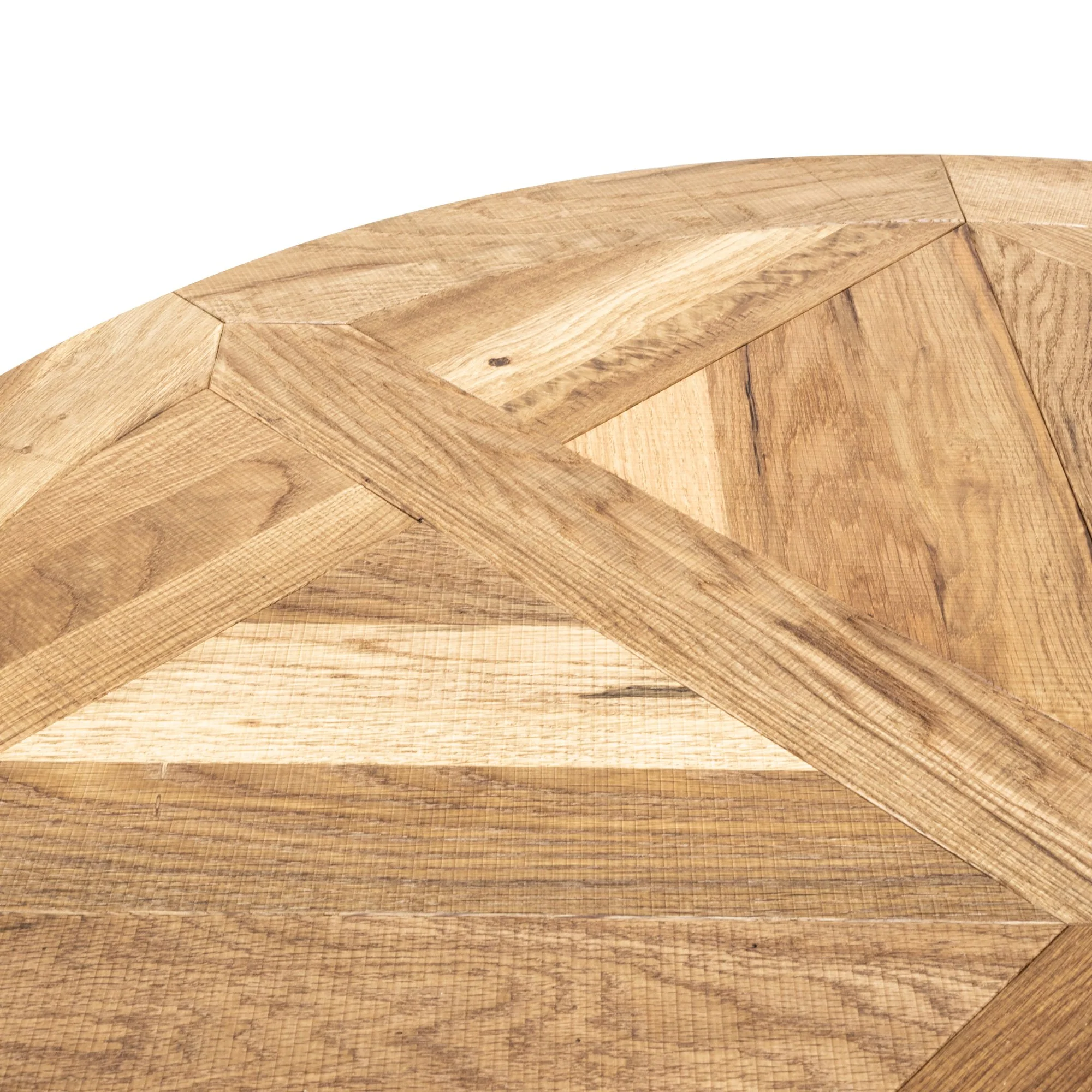 Percy 125cm Round Dining Table - European Knotty Oak and Peppercorn - Image 5