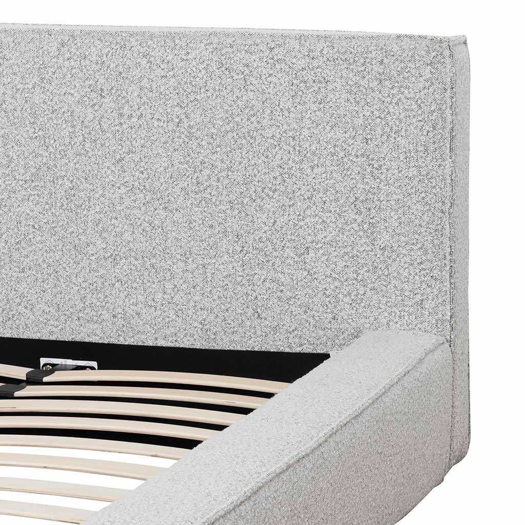 Castillo Queen Bed Frame - Cloudy Pepper Boucle - Image 8
