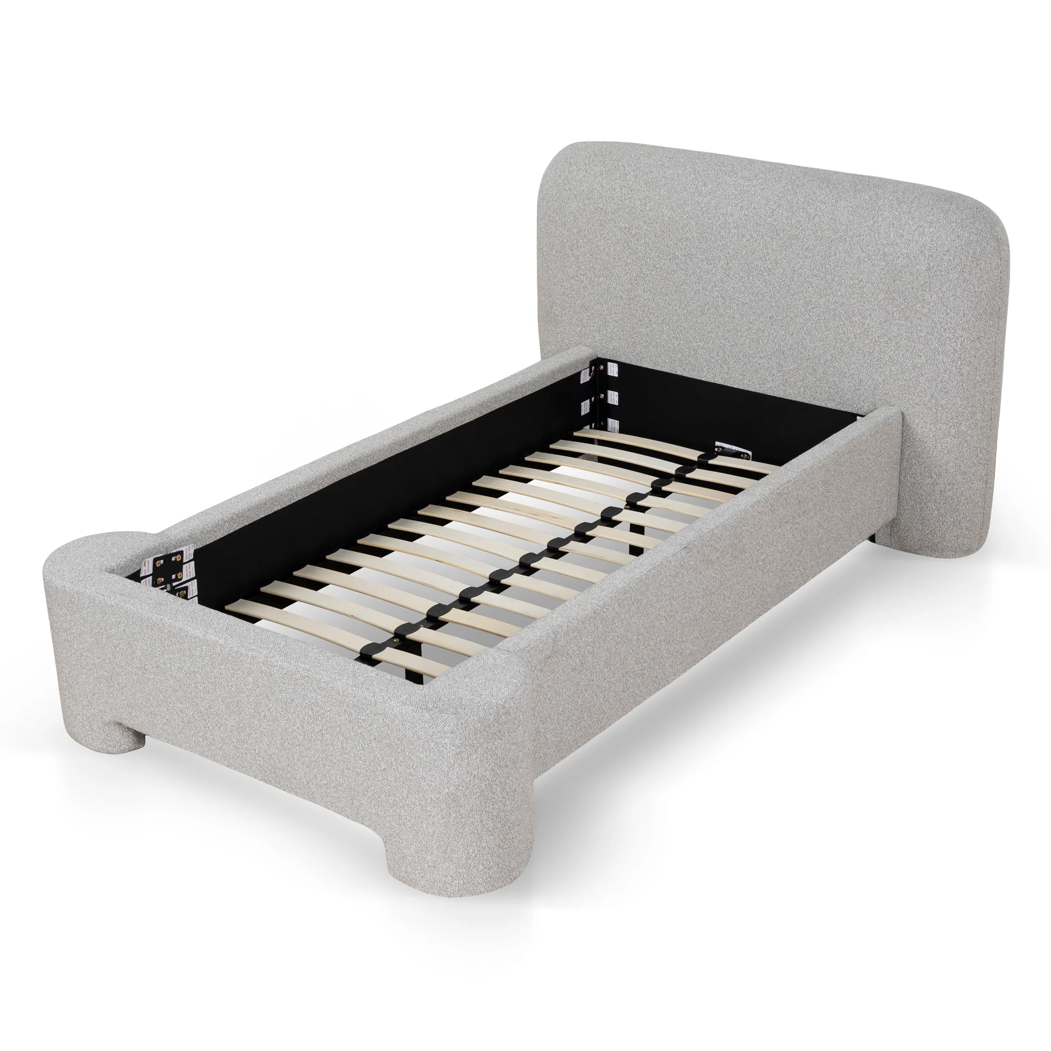 Reko Single Bed Frame - Clay Grey - Image 3