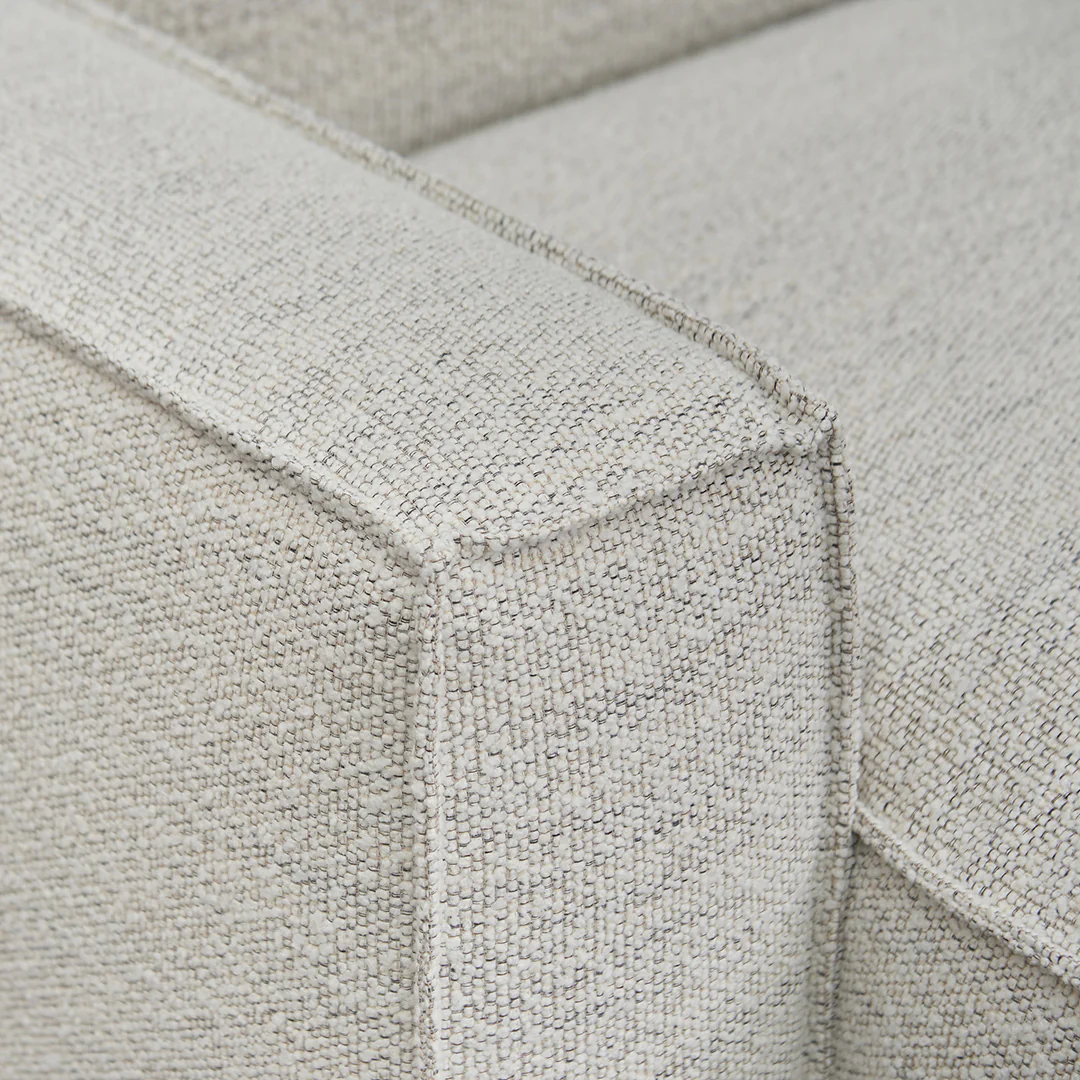 Roshil Left Chaise Fabric Sofa - Fog Grey - Image 5