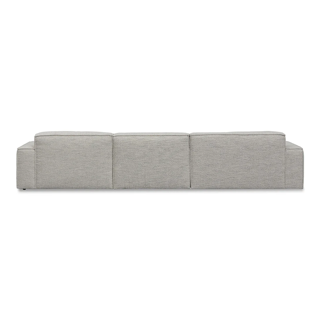 Roshil Left Chaise Fabric Sofa - Fog Grey - Image 8