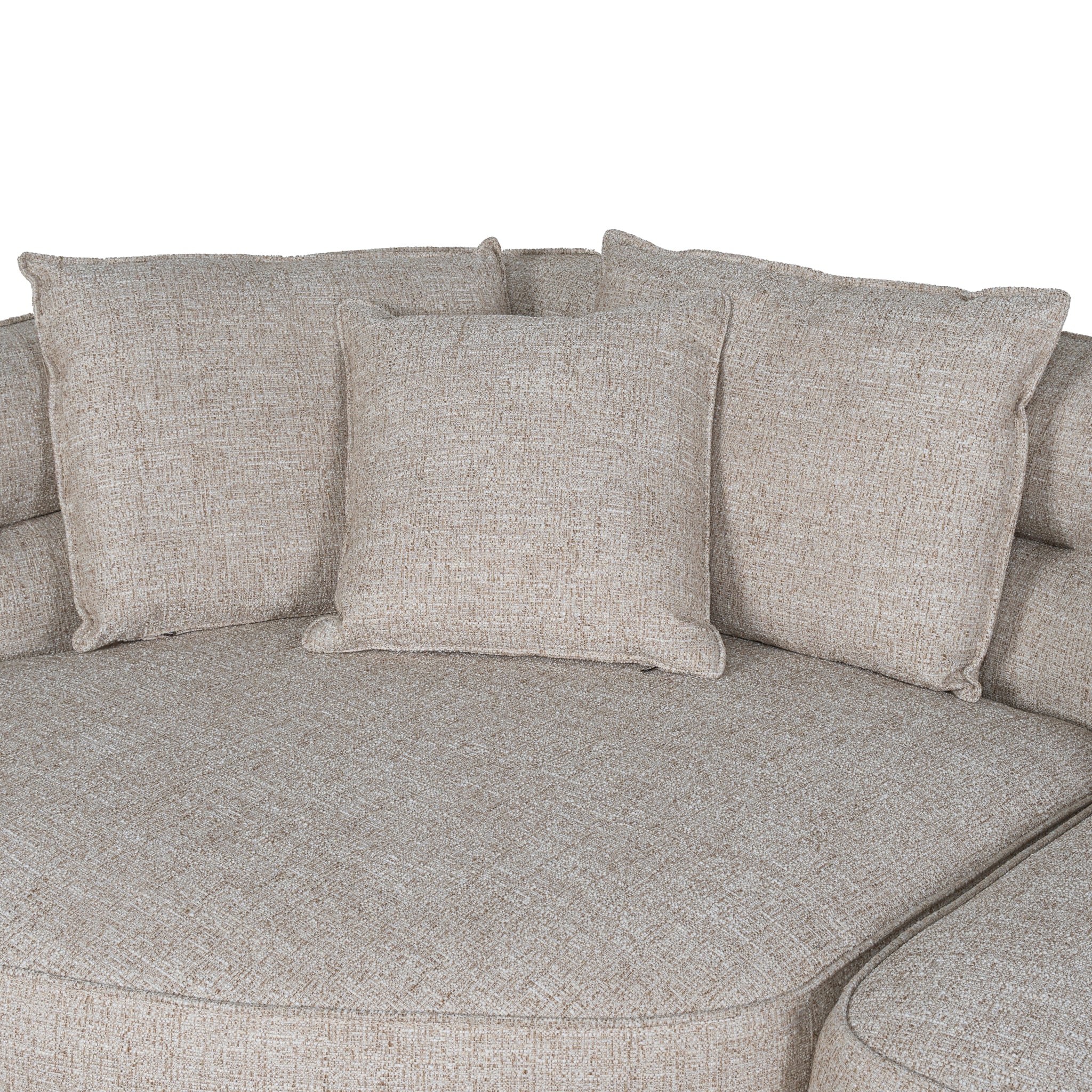 Rowe Left Chaise Sofa - Pale Beige - Image 18