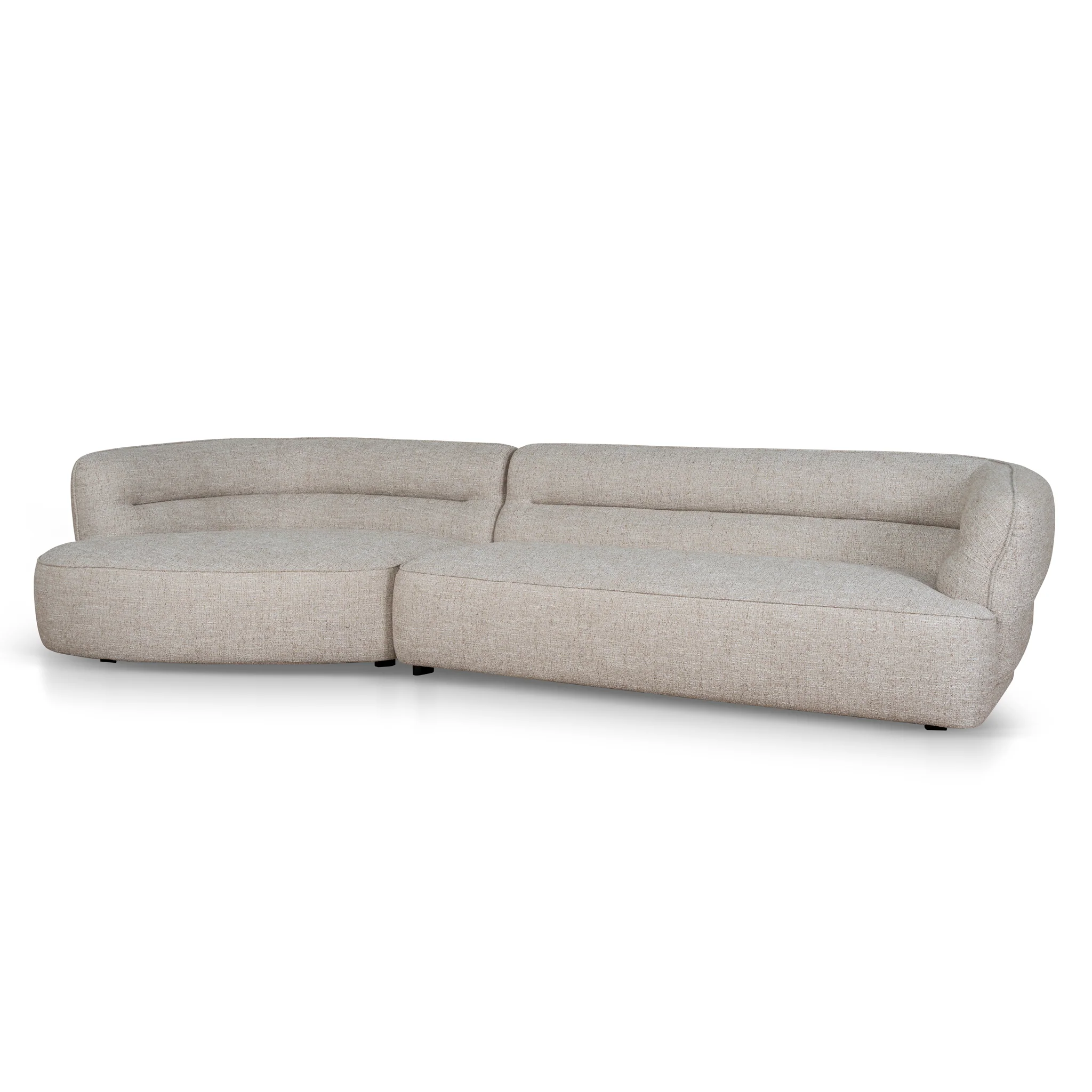 Rowe Left Chaise Sofa - Pale Beige - Image 5