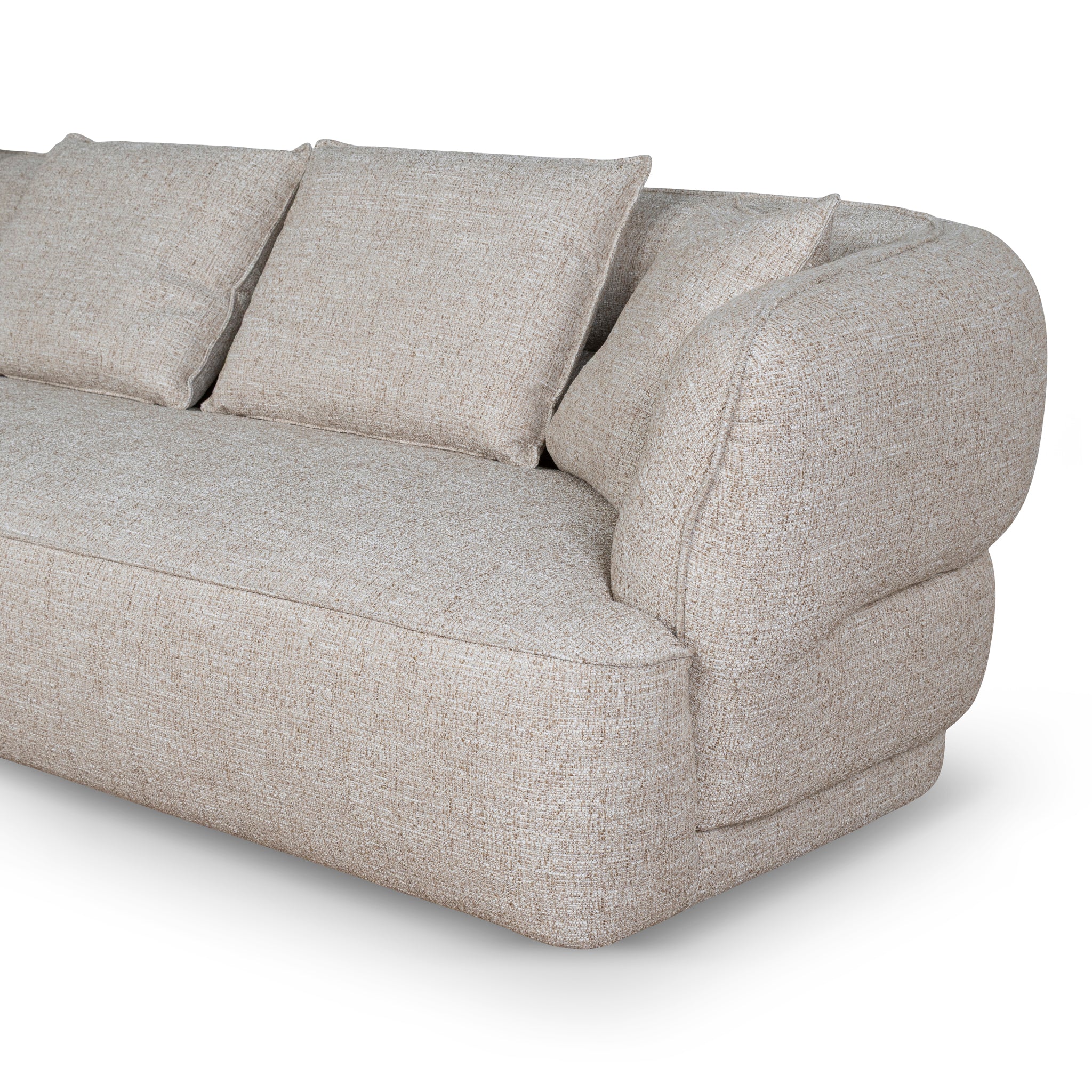 Rowe Left Chaise Sofa - Pale Beige - Image 8