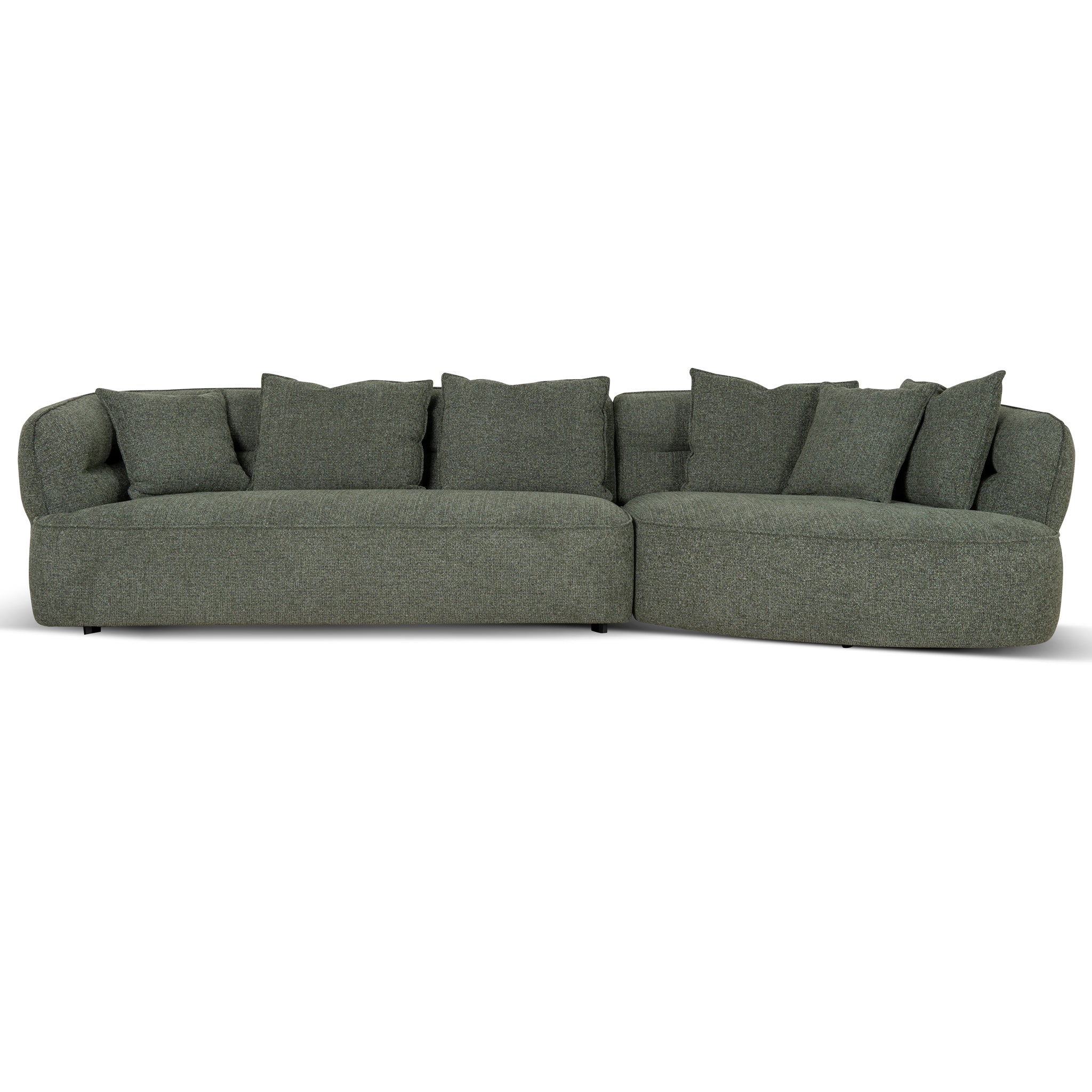 Rowe Right Chaise Sofa - Coral Dark Green - Image 3