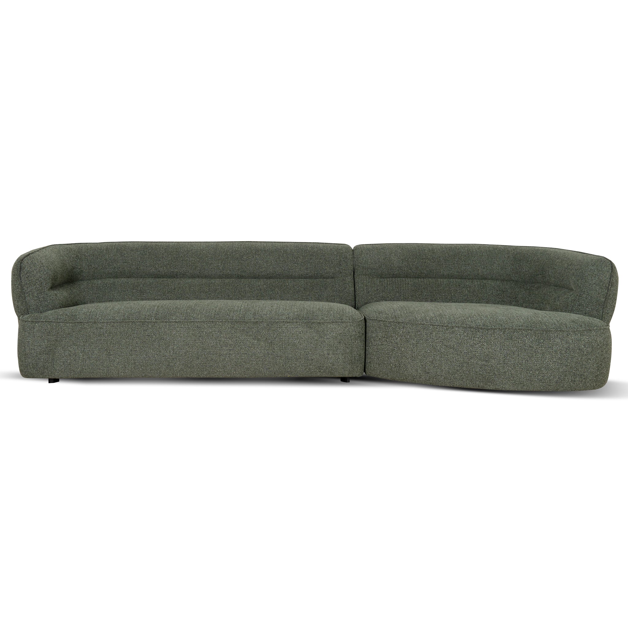 Rowe Right Chaise Sofa - Coral Dark Green - Image 5