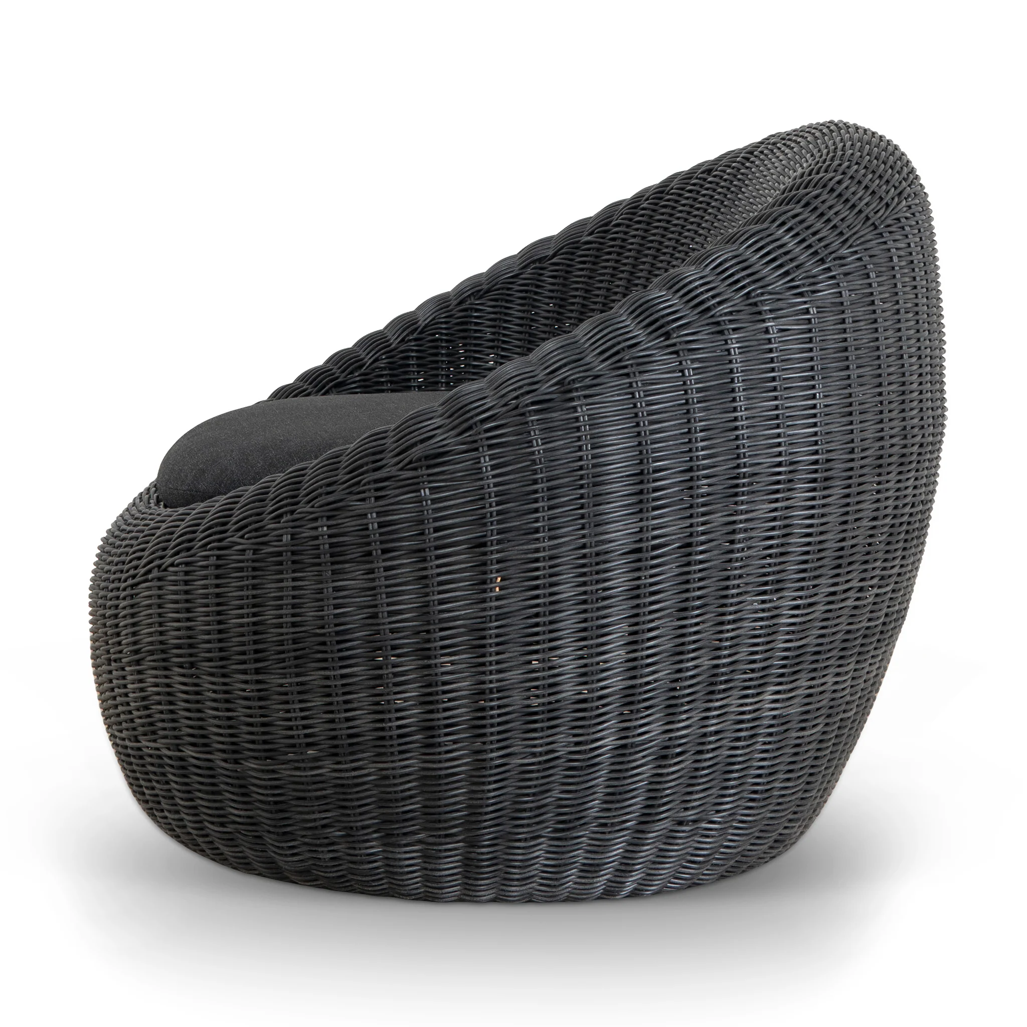 Sereno Outdoor Lounge Chair - Full Black - Image 3